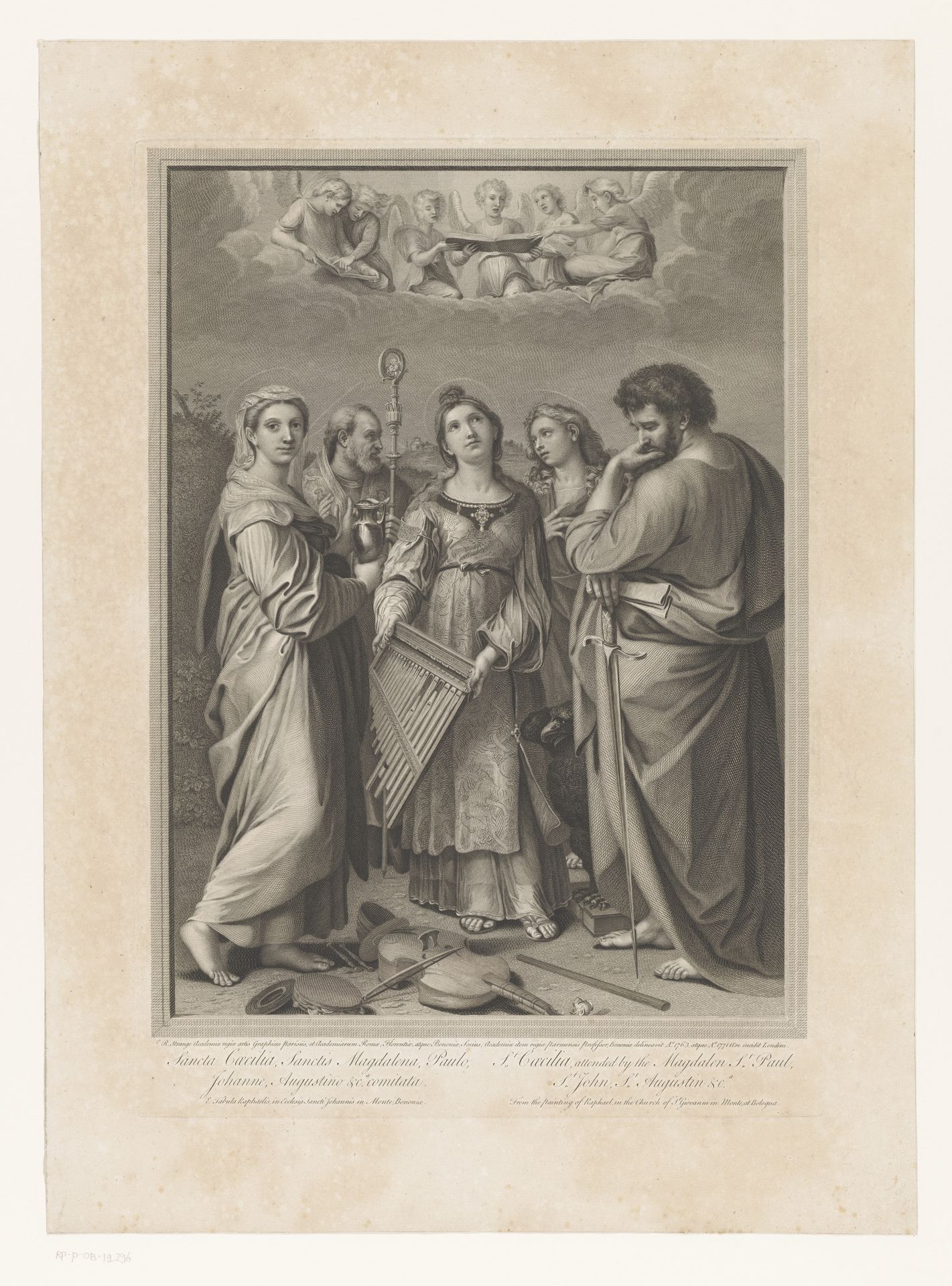 H. Caecilia, H. Magdalena, H. Paulus, H. Johannes en H. Augustinus by Robert Strange