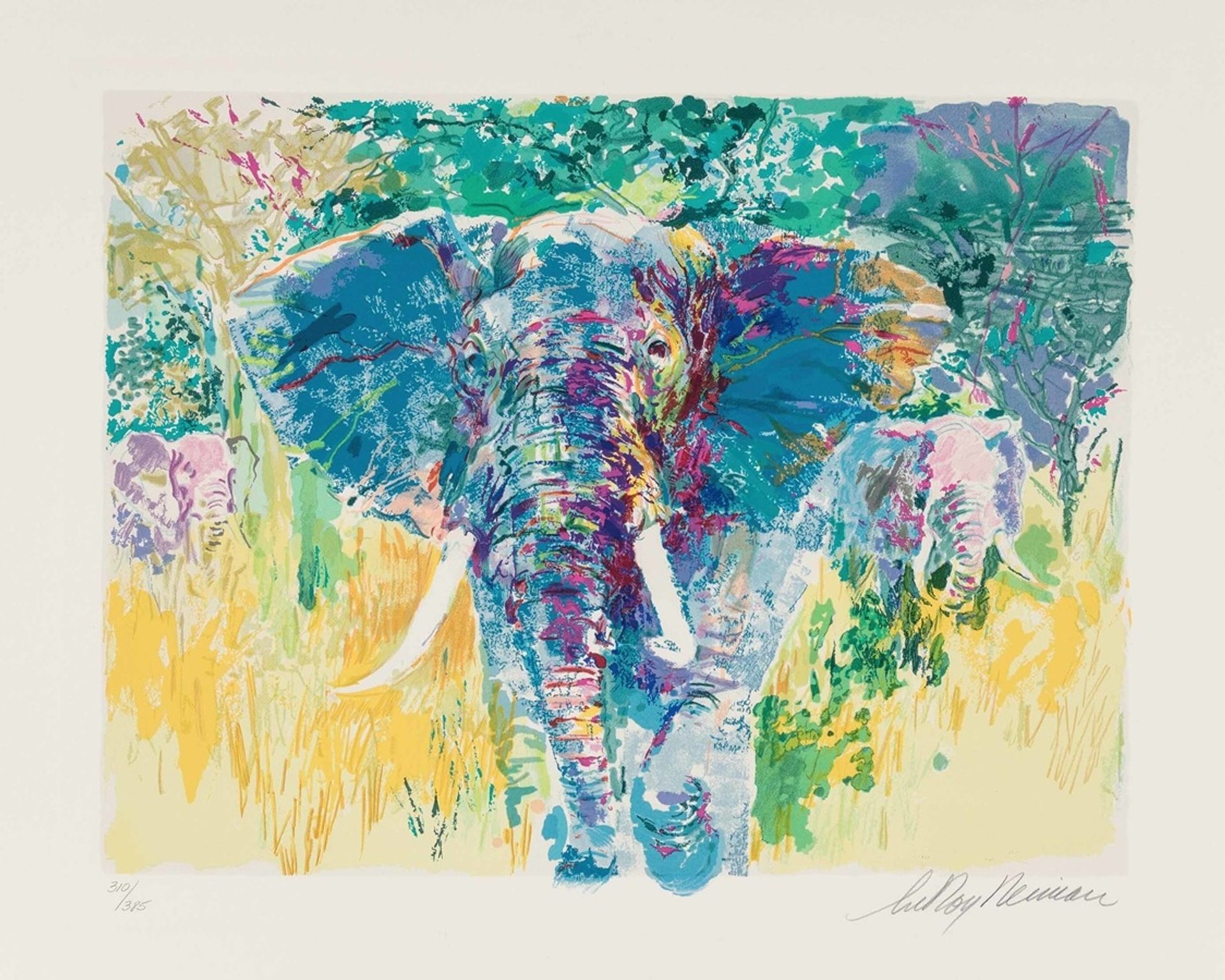 Bull Elephant by LeRoy Neiman
