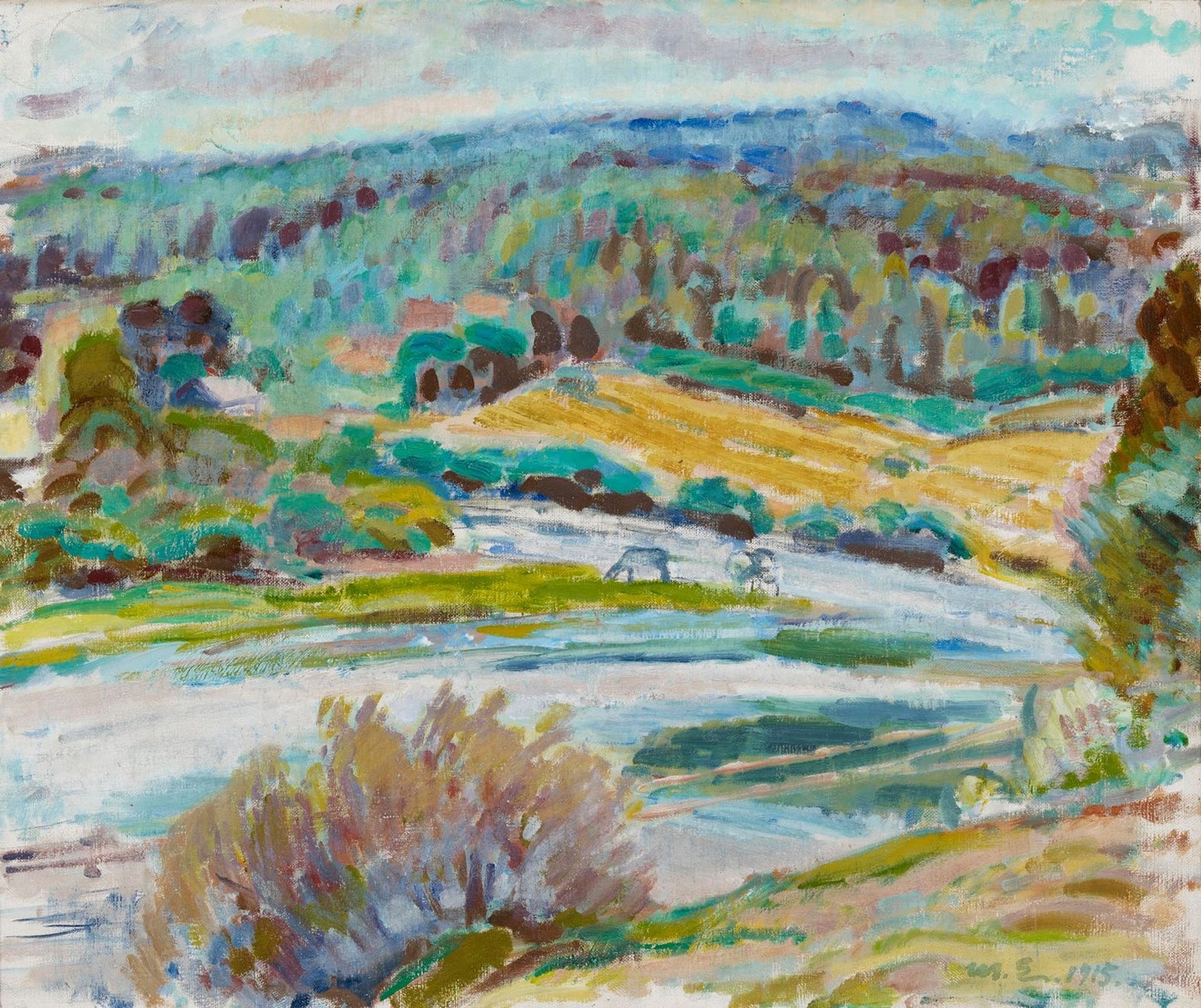 Autumn landscape by Magnus Enckell