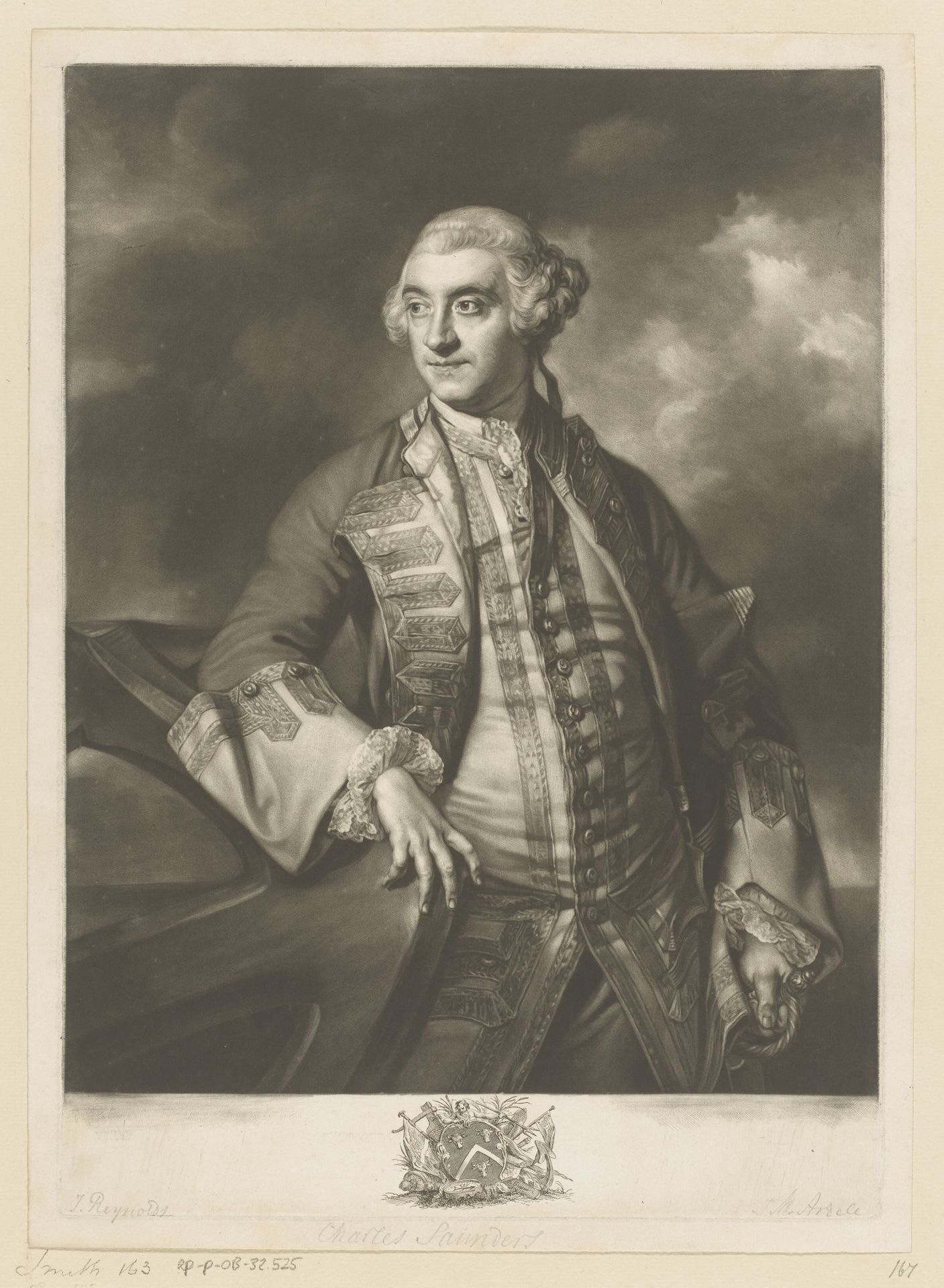 Portret van Charles Saunders by James McArdell