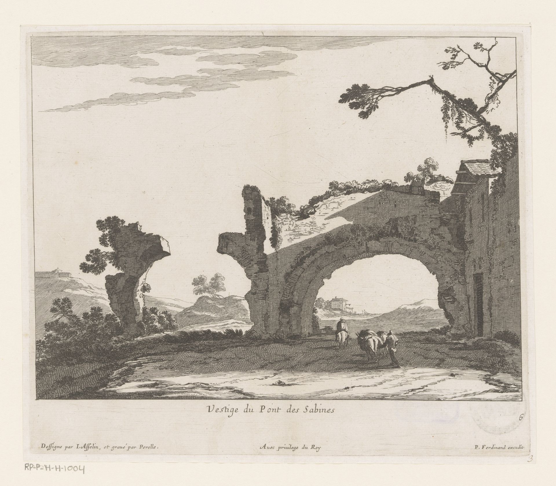 Ruïne van de Pont des Sabines by Nicolas Perelle