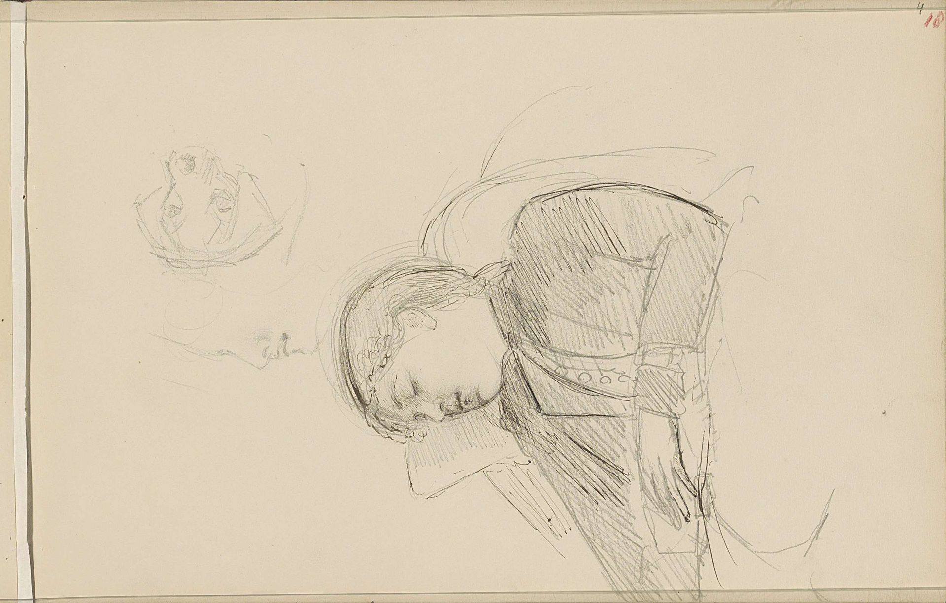Slapende vrouw by Jozef Israëls