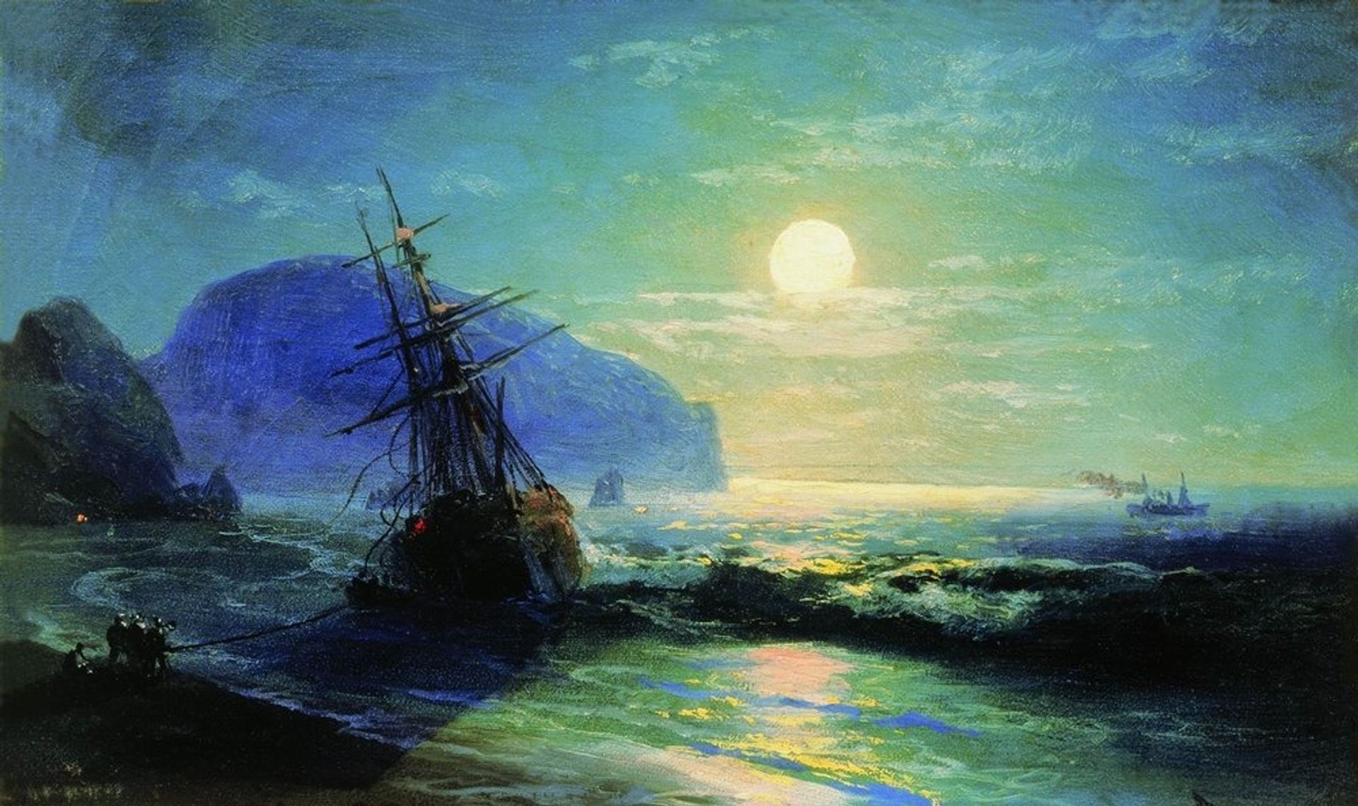 Shipwreck near Gurzuf by Ivan Konstantinovich Aivazovsky
