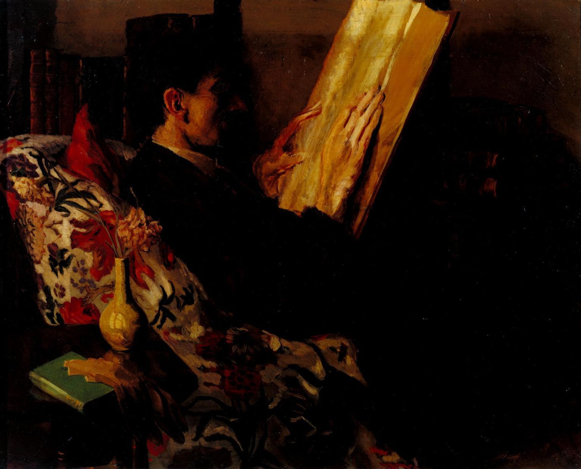 Lytton Strachey. Verso: Crime and Punishment by  Duncan Grant