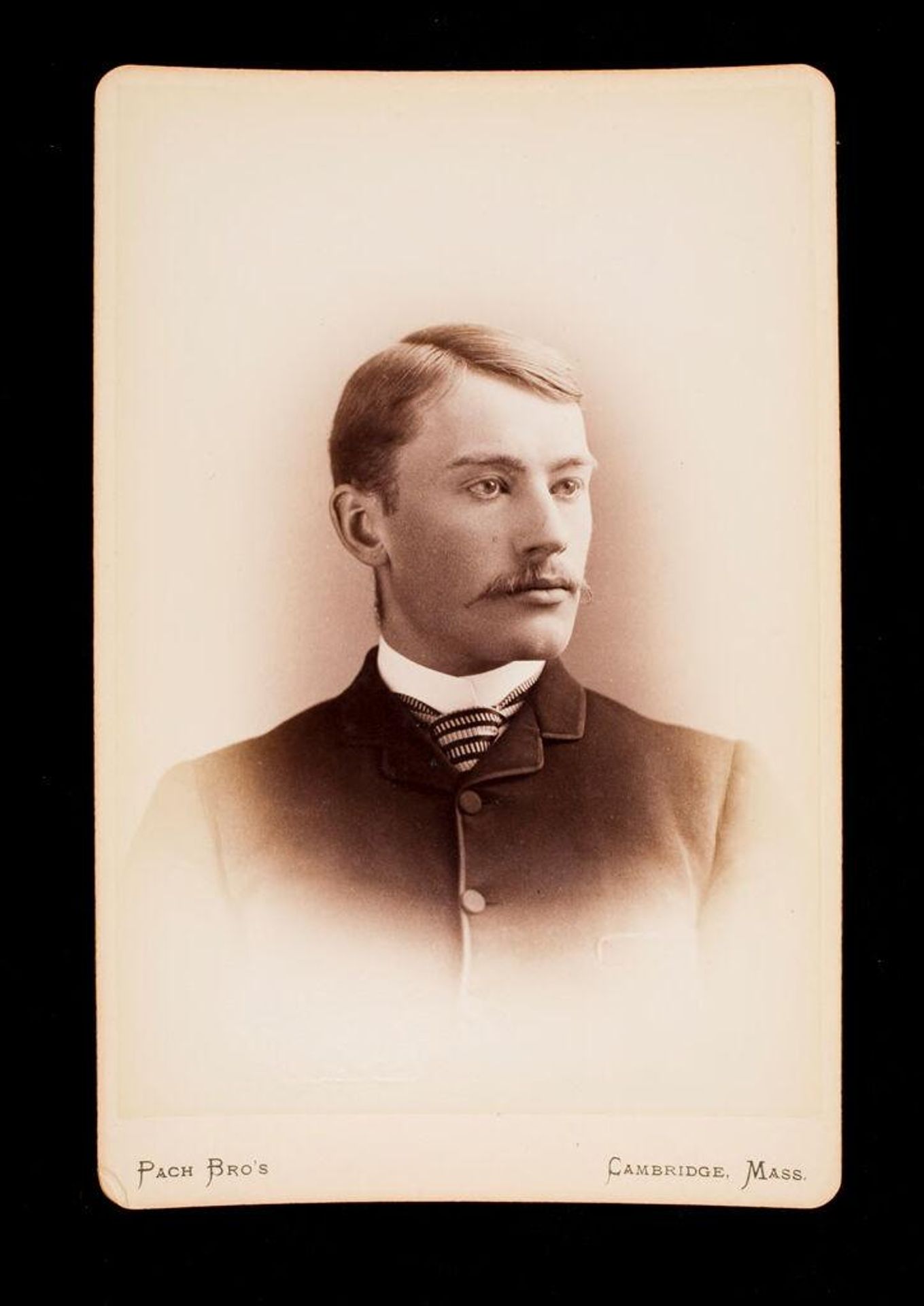Untitled (bust length portrait of man with moustache, labeled Harry Ernest Peabody) by Pach Brothers