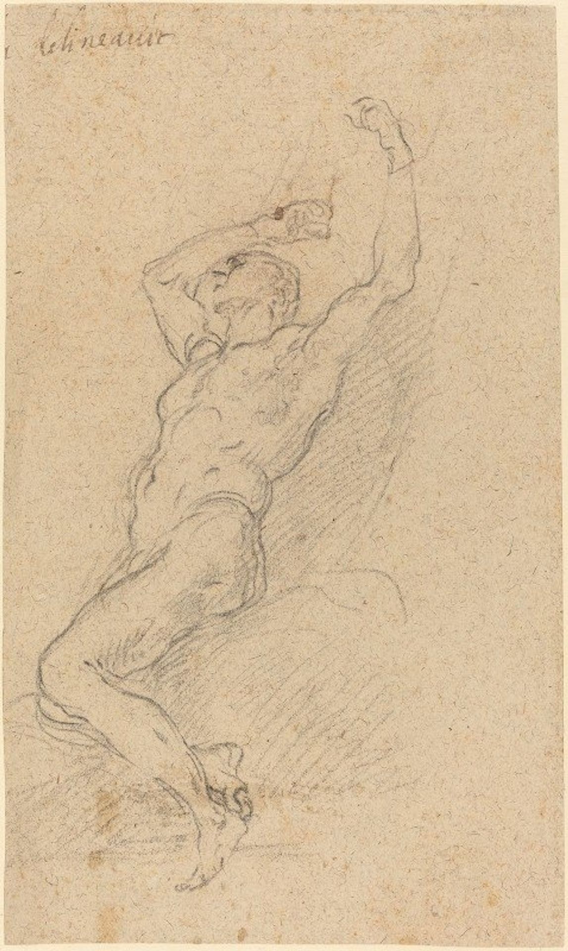 A Nude Man Chained to a Rock by Francesco Solimena