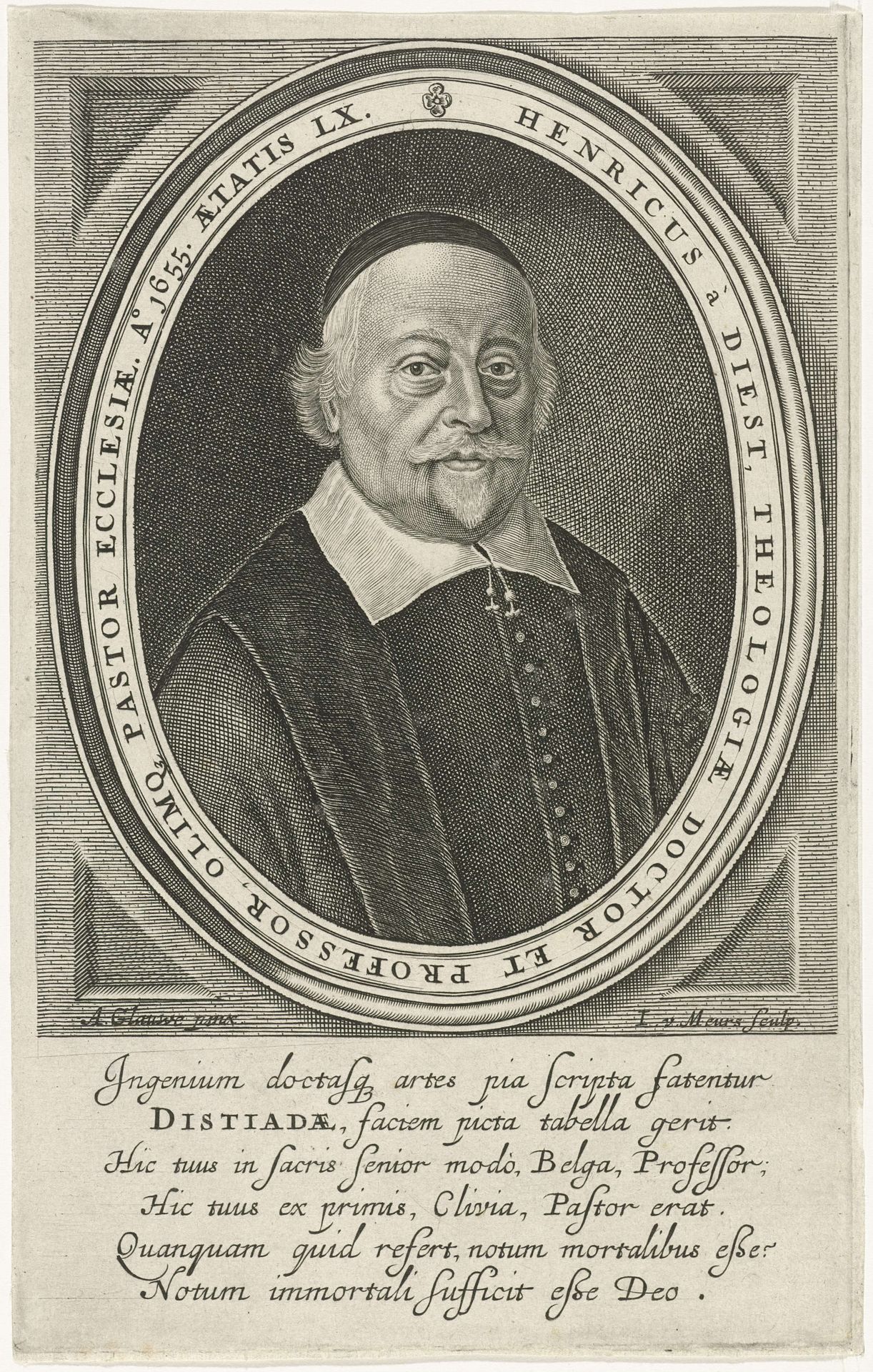Portret van Henricus van Diest by Jacob van Meurs
