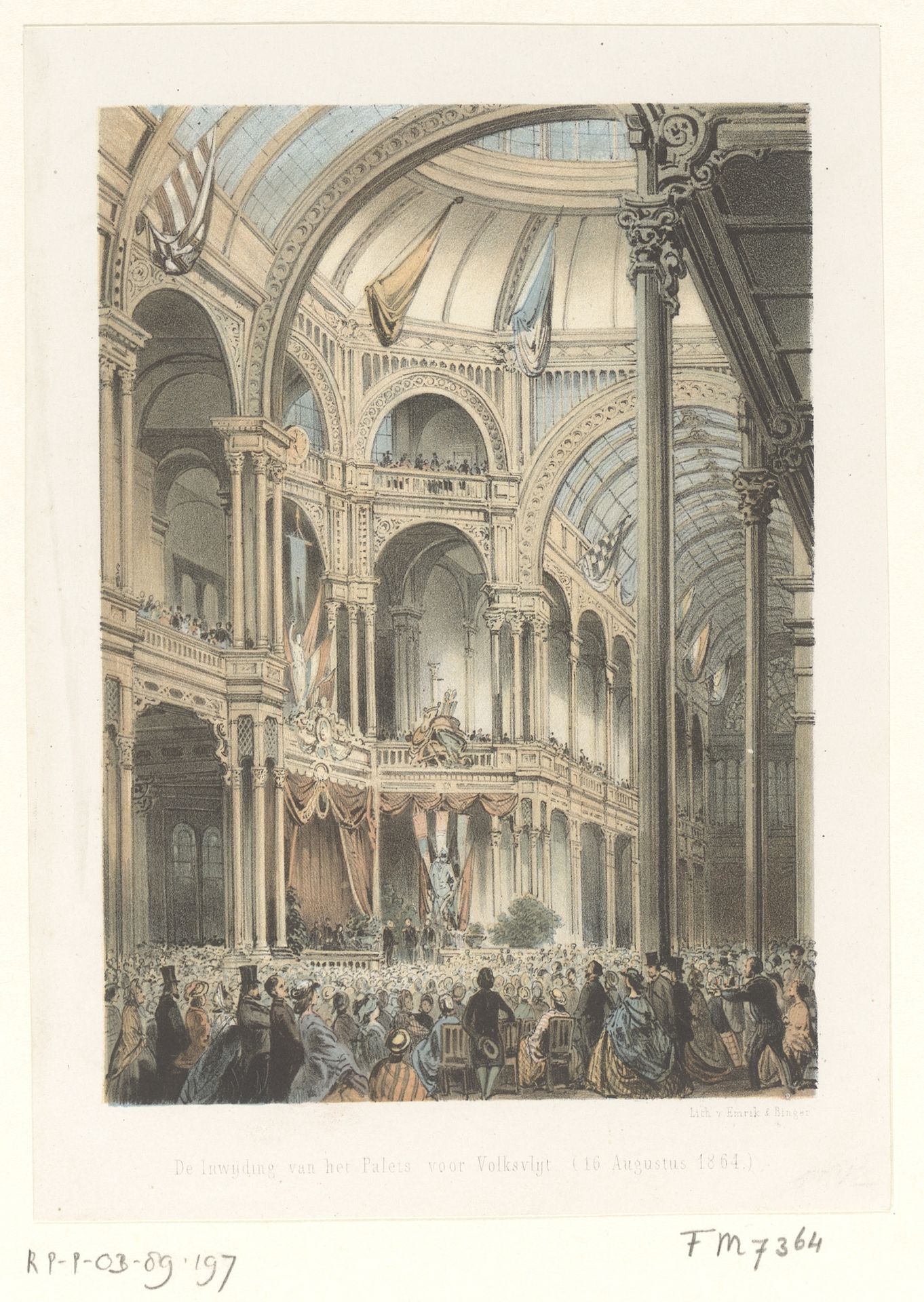 De Inwijding van het Paleis voor Volksvlijt (16 Augustus 1864.) by Anonymous
