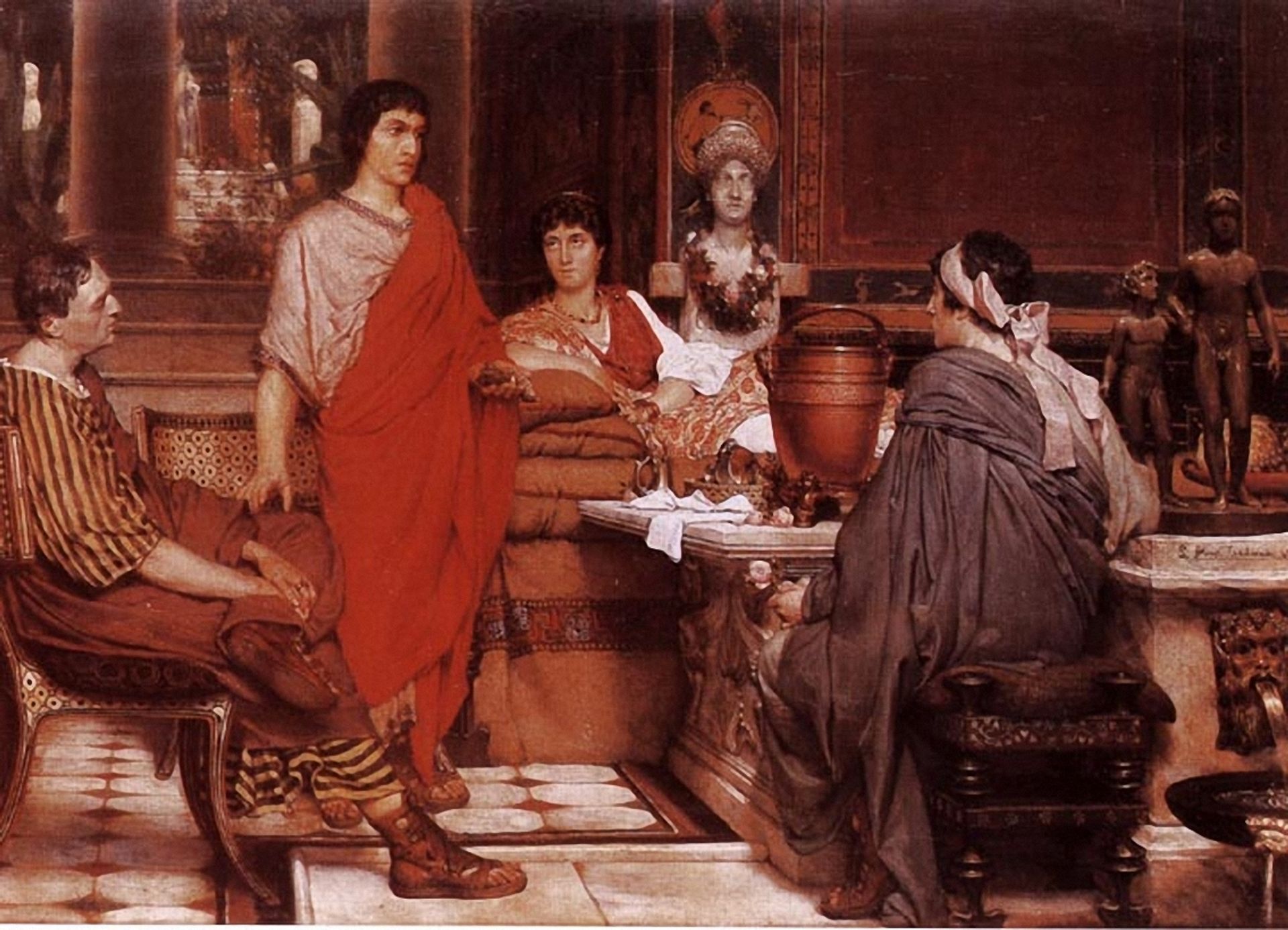 Catullus at Lesbia's house by Lawrence Alma-Tadema