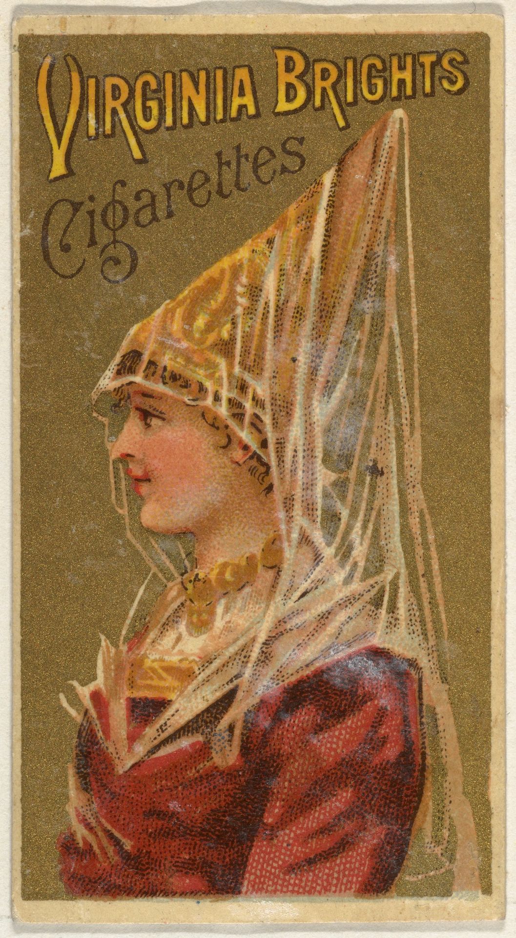 From the Girls and Children series (N64) promoting Virginia Brights Cigarettes for Allen & Ginter brand tobacco products by Allen & Ginter