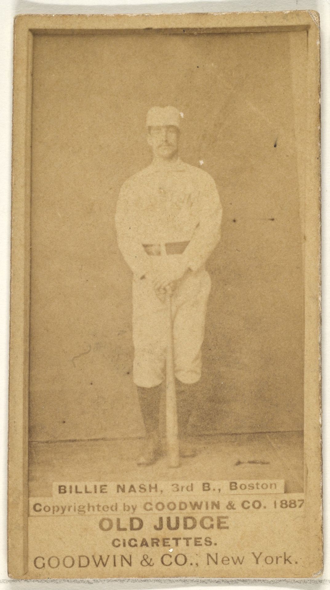 Nash, 3rd Base, Boston, from the Old Judge series (N172) for Old Judge Cigarettes by Goodwin & Company