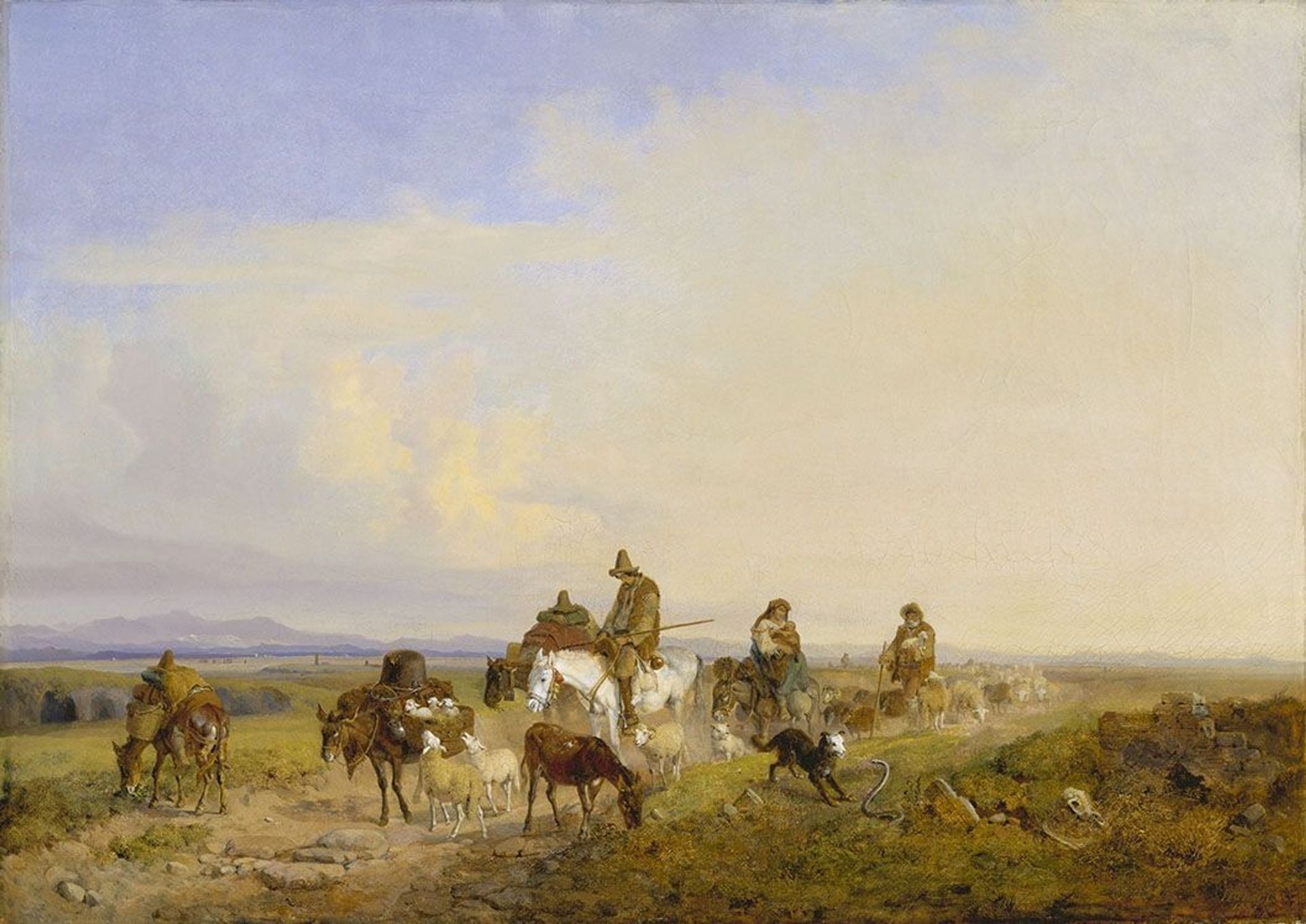 Shepherd in The Roman Campagna by Heinrich Bürkel