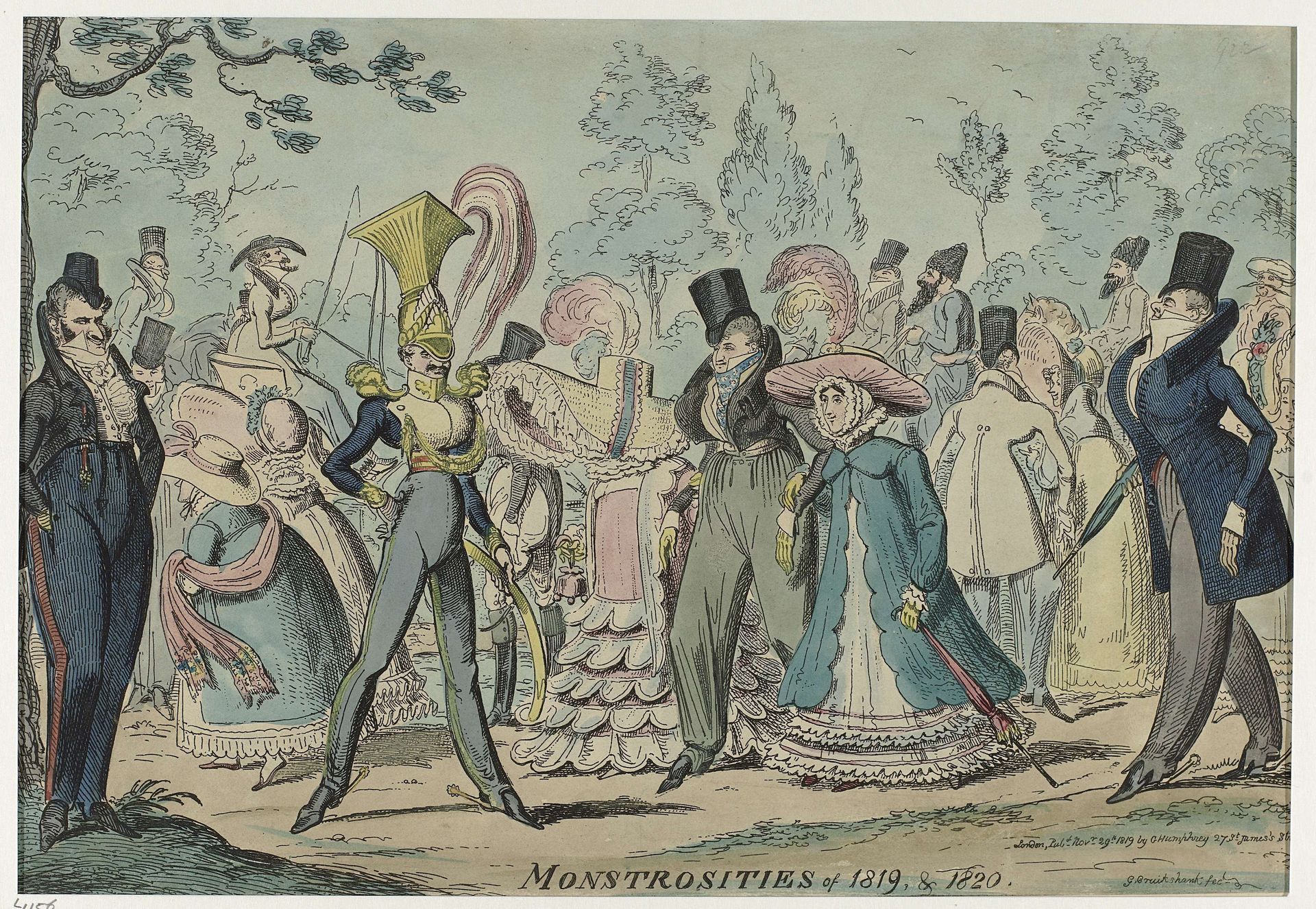 Monstrosities of 1819 & 1820, 29 novembre 1819 by George Cruikshank