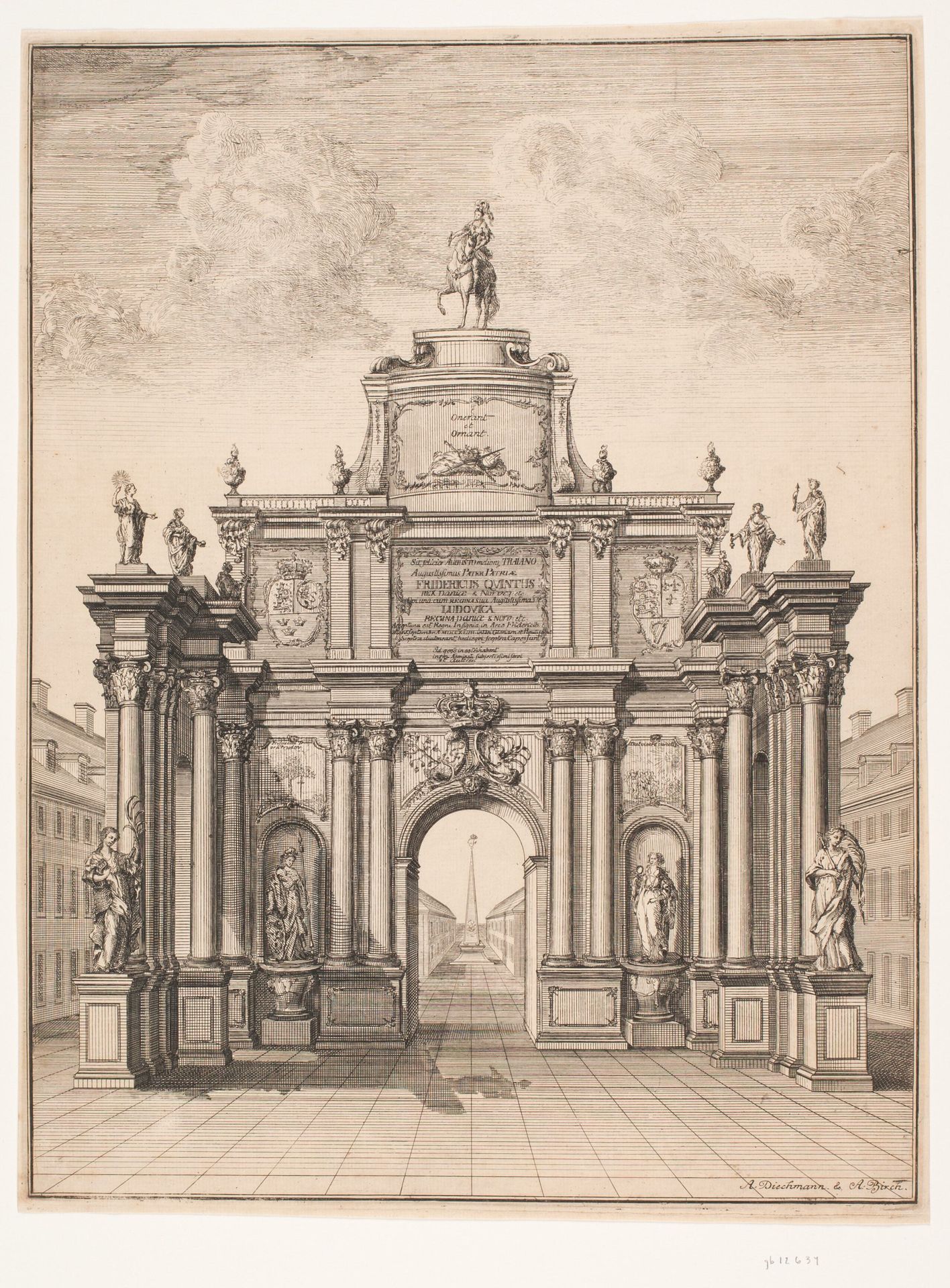 Æresport for Kong Frederik 5. og Dronning Louise by A. Diechmann