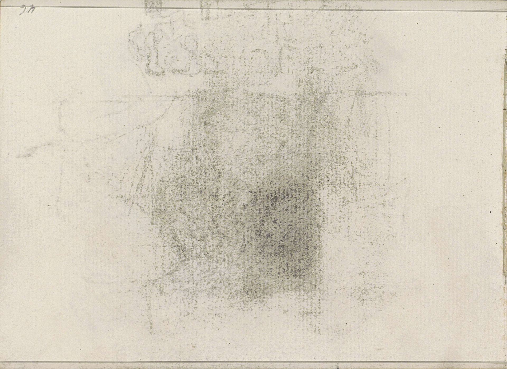 Abklatsch van de krijttekening op blad 8 recto by Isaac Israels