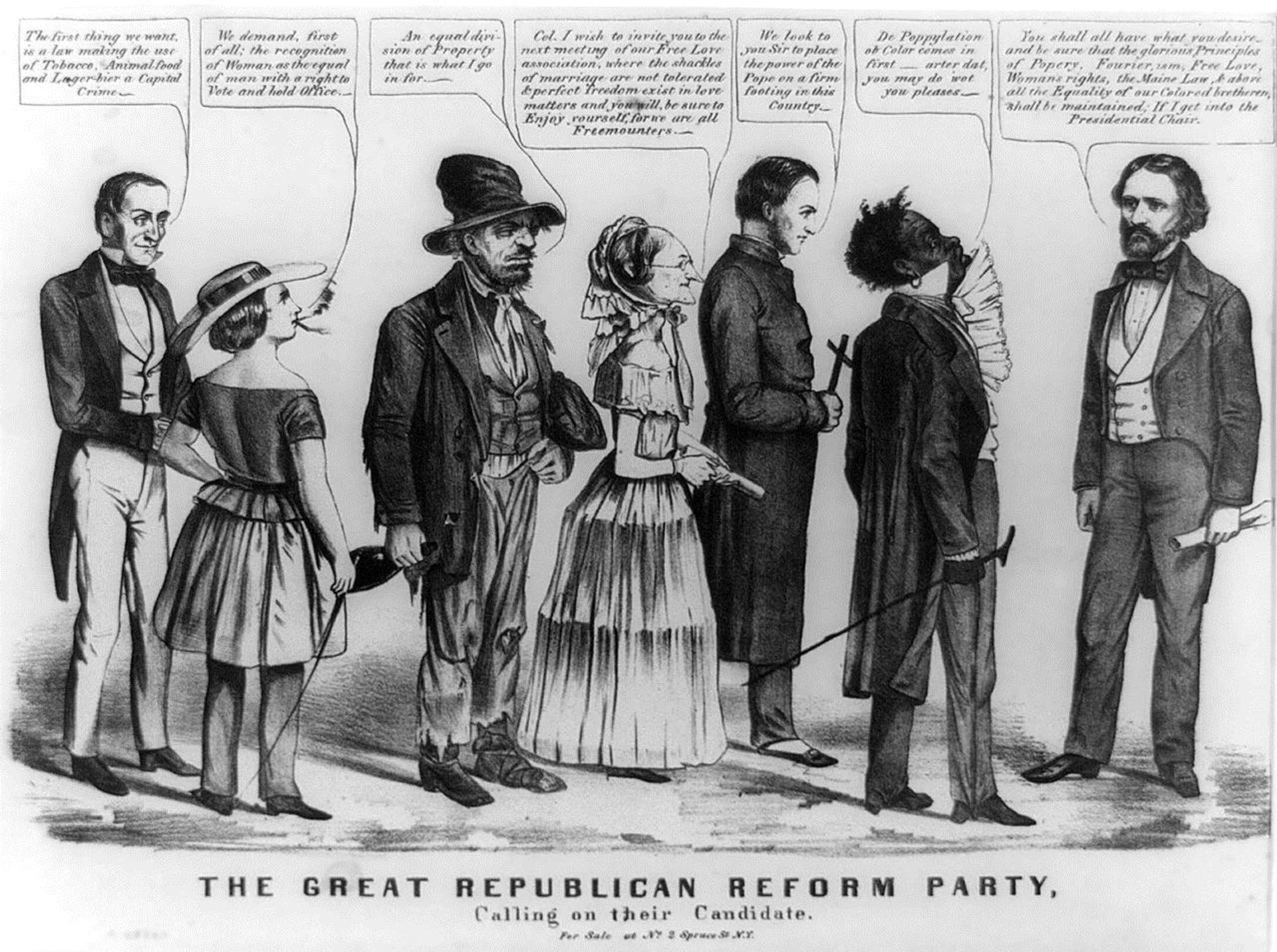 The Great Republican Reform Party Calling on their Candidate by Currier and Ives