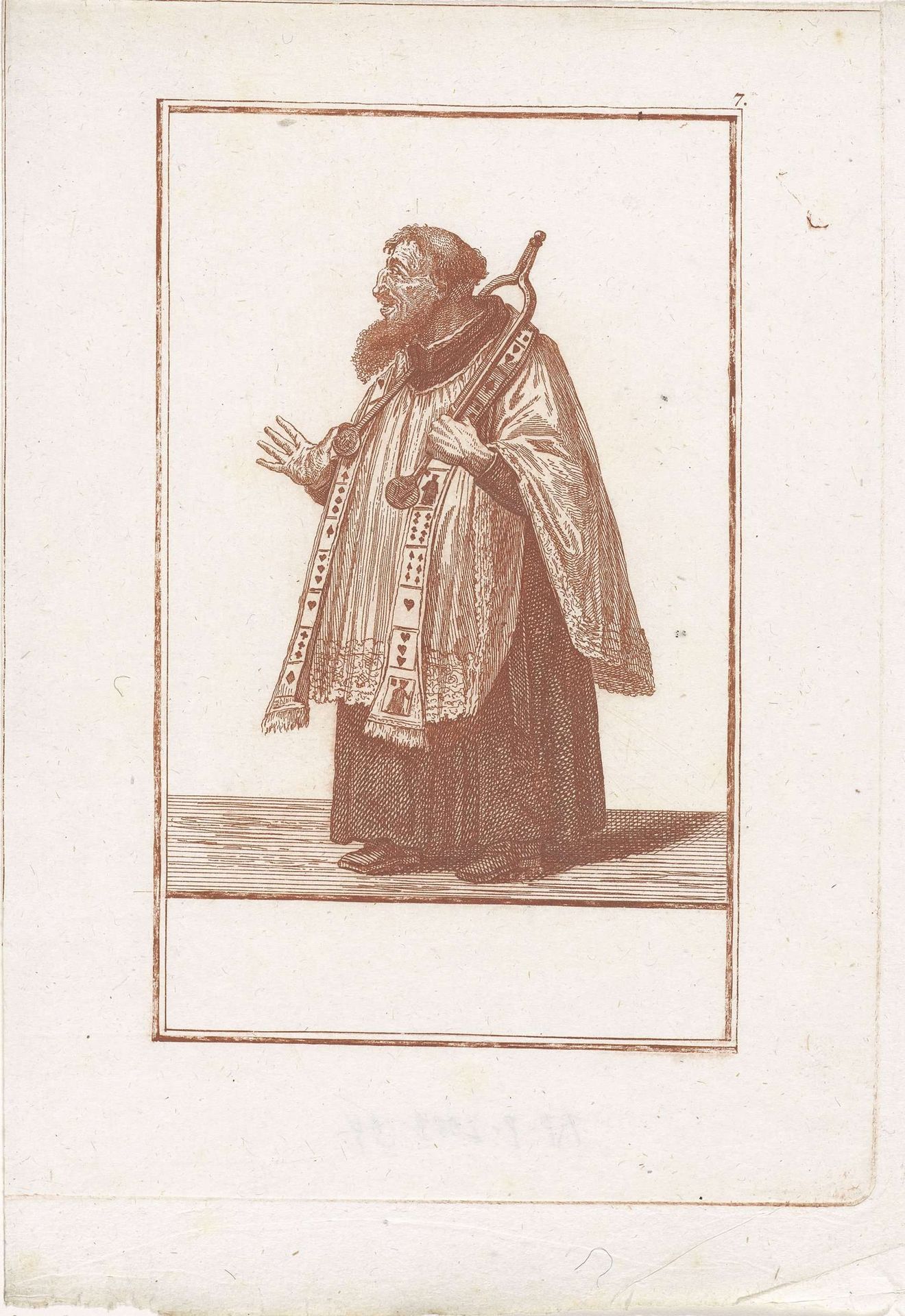 Monnik met haardijzer om de nek by Jacob Gole