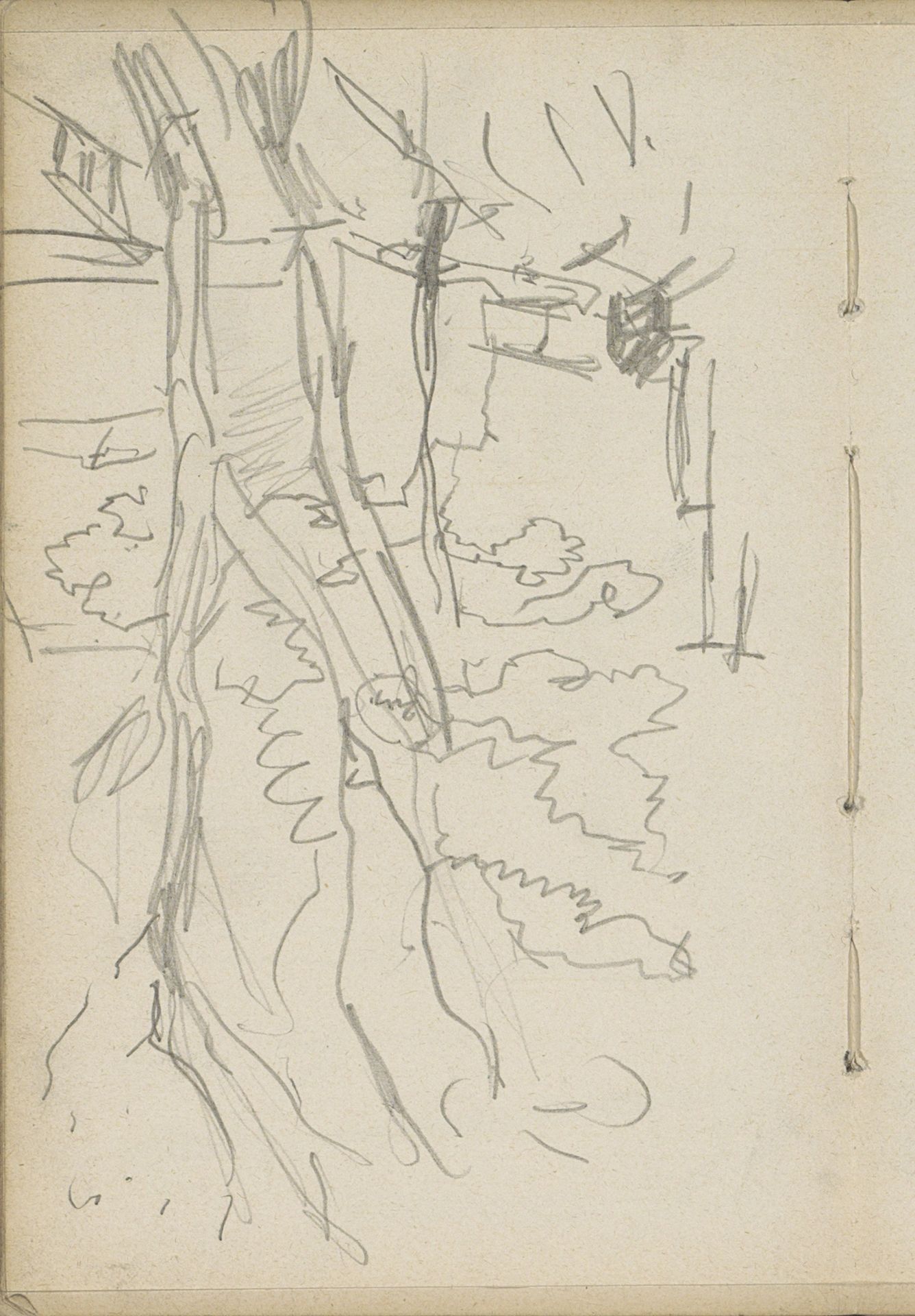 Bomen aan de Overtoom te Amsterdam by George Hendrik Breitner