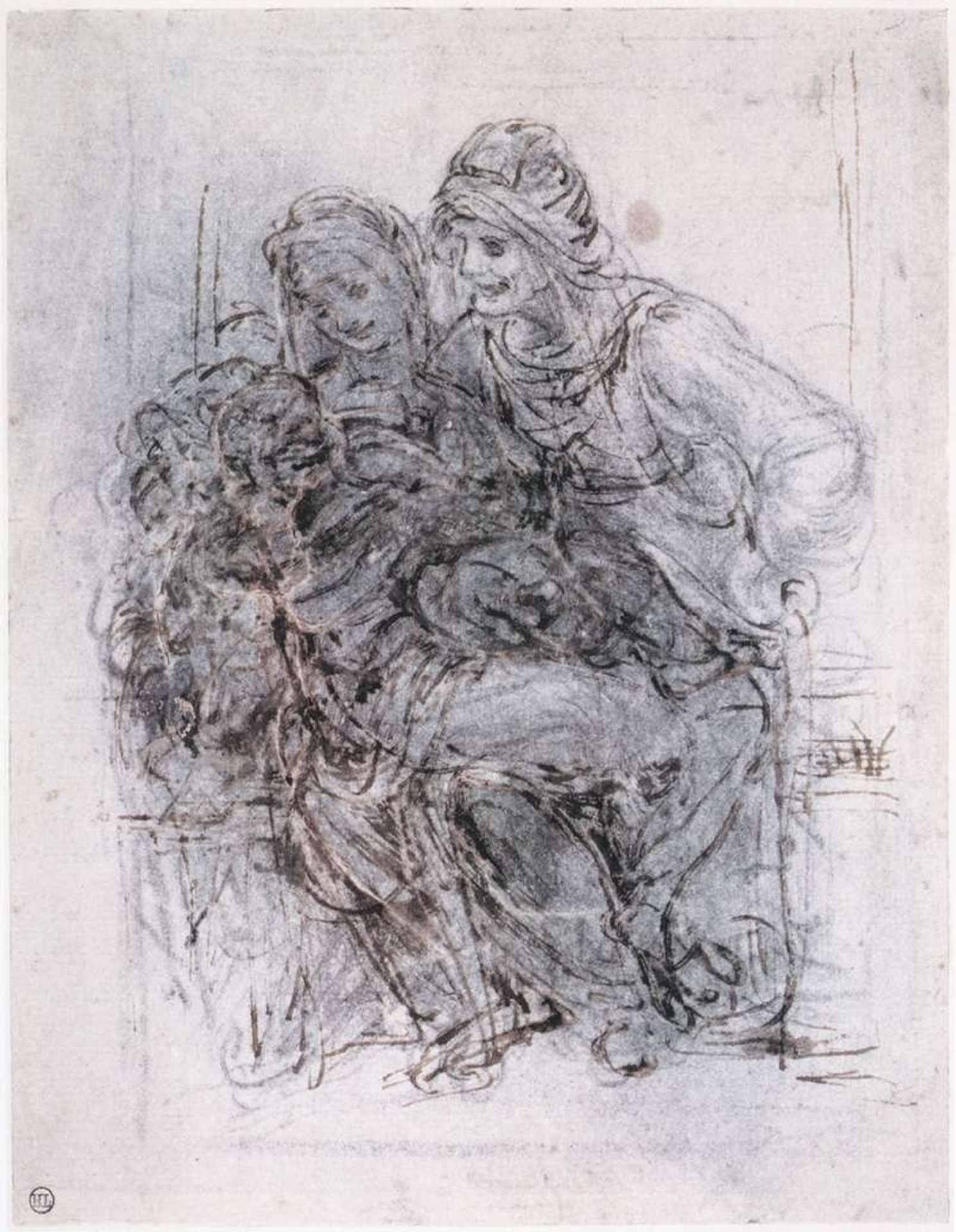 Study of St Anne, Mary and the Christ Child by Leonardo da Vinci