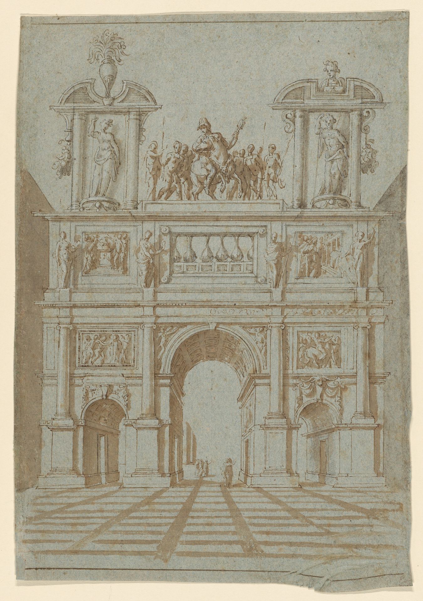 Design for a Triumphal Arch in Perspectival Rendering by Anonymous