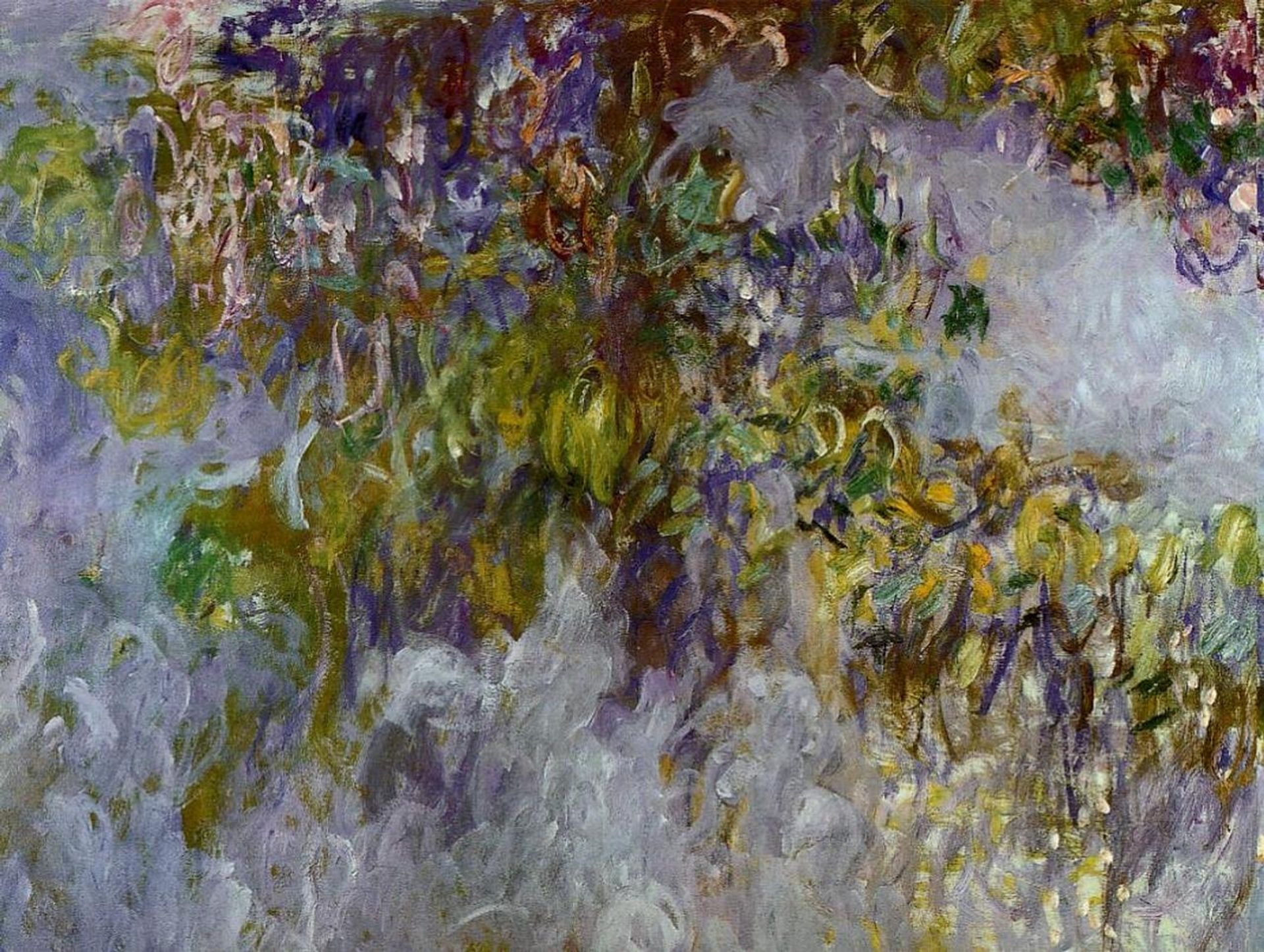 Wisteria (left half) by Claude Monet