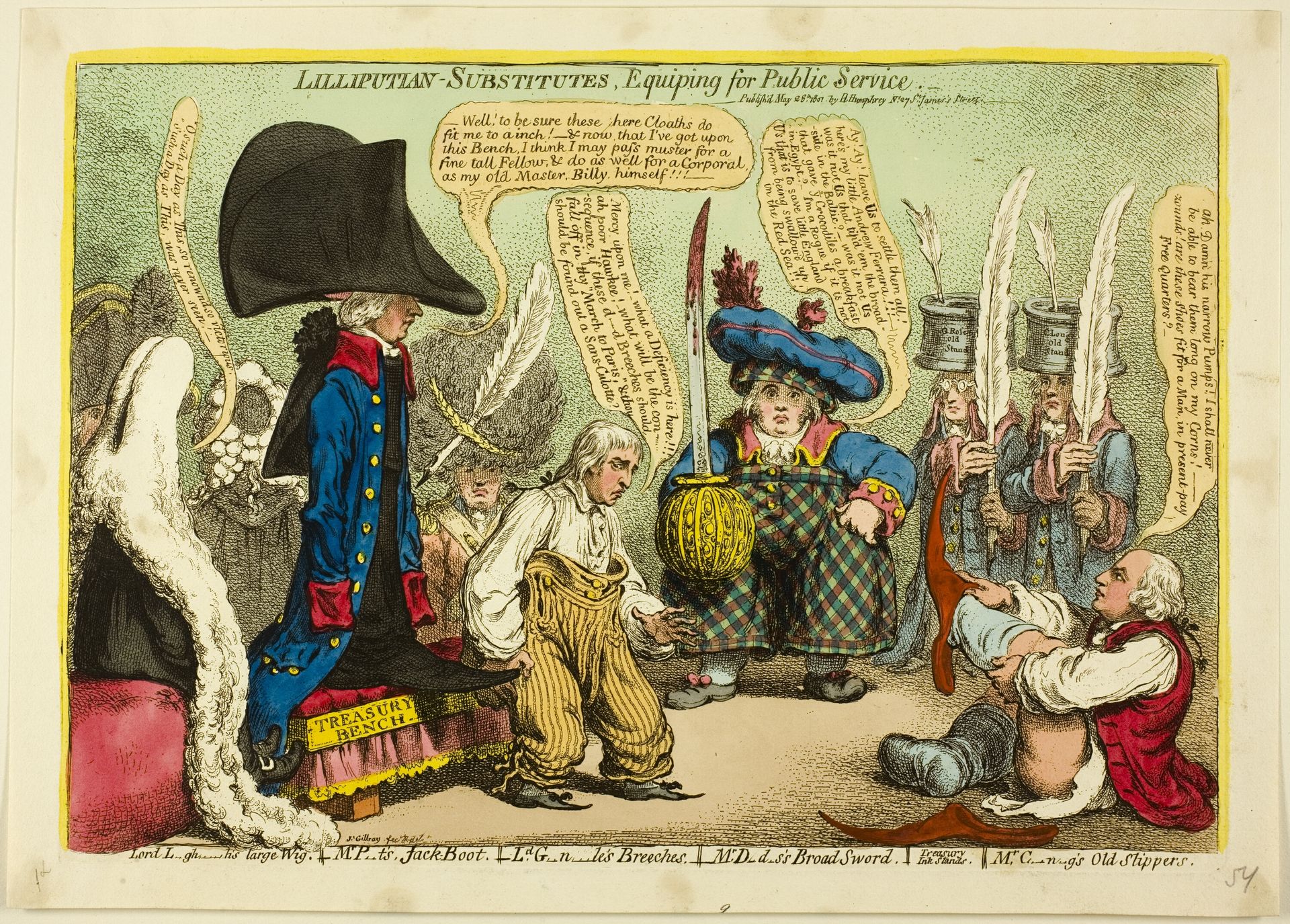 Lilliputian-Substitutes, Equiping for Public Service by James Gillray
