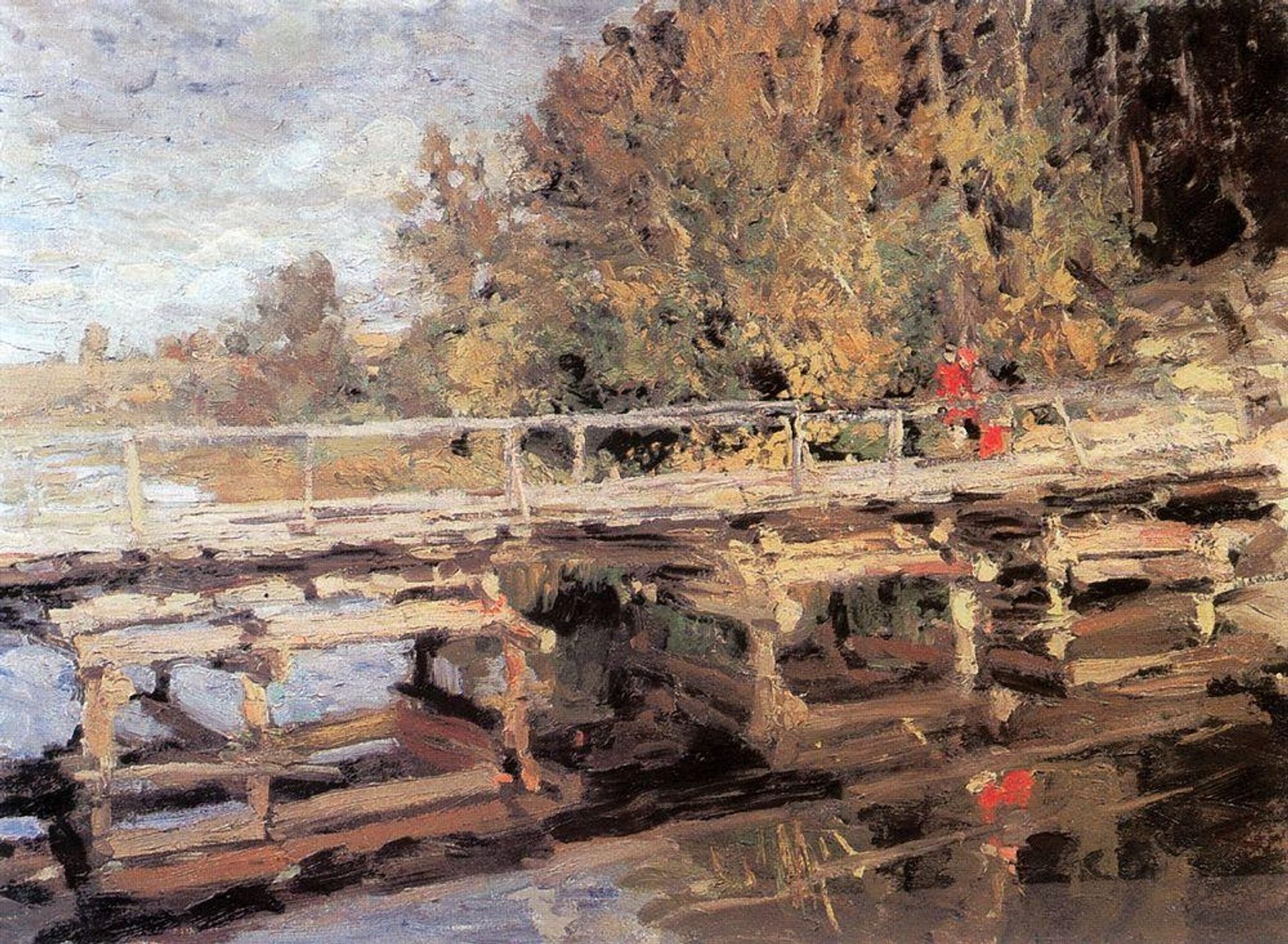 Autumn.On Bridge by Konstantin Alexeevich Korovin