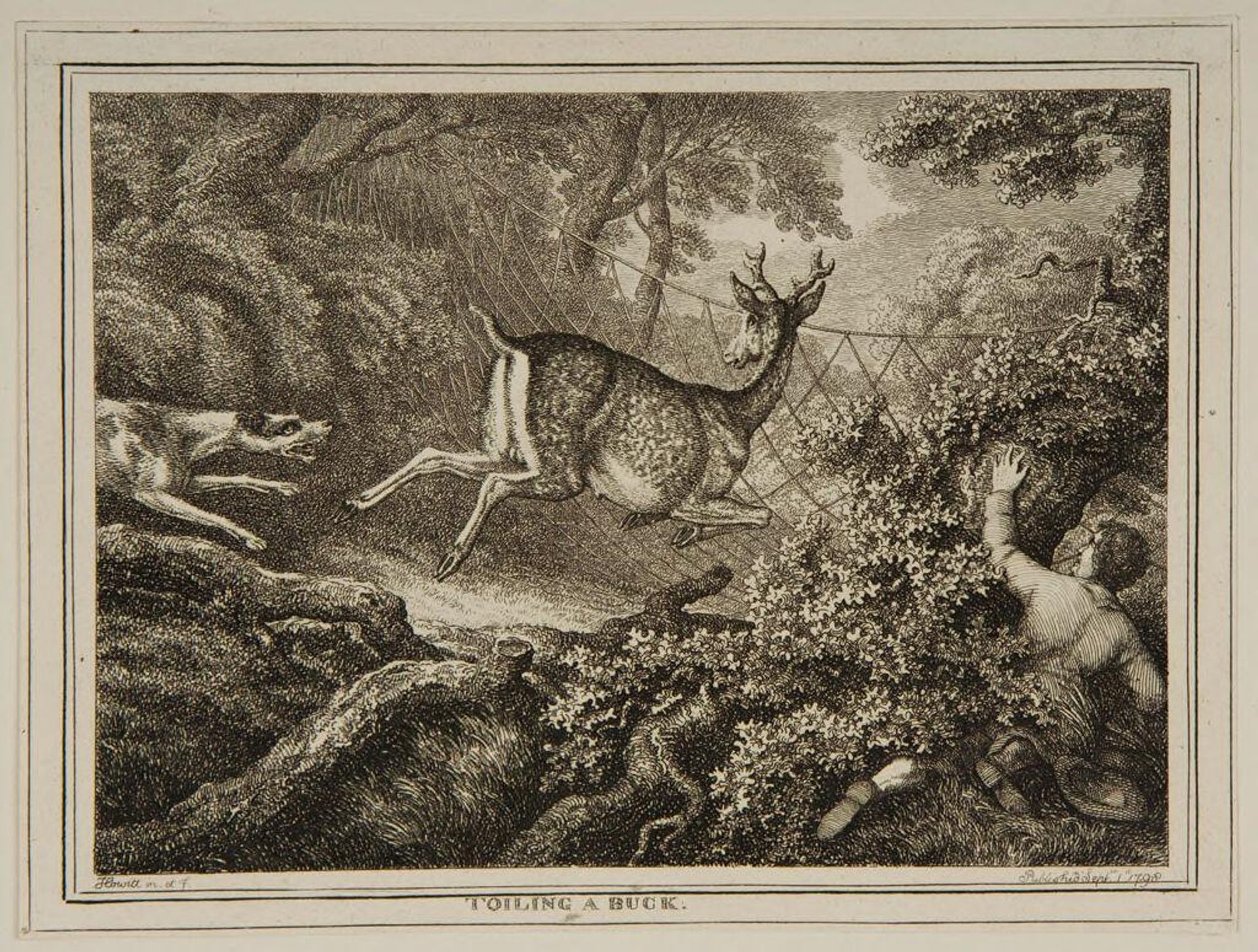 Toiling a Buck by Samuel Howitt