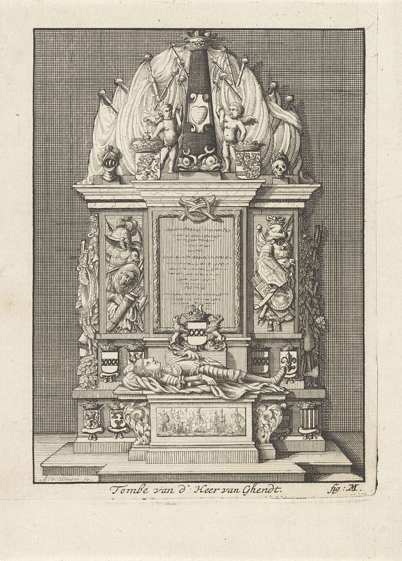 Graftombe van Willem Joseph baron van Gendt by Anthonie de Winter