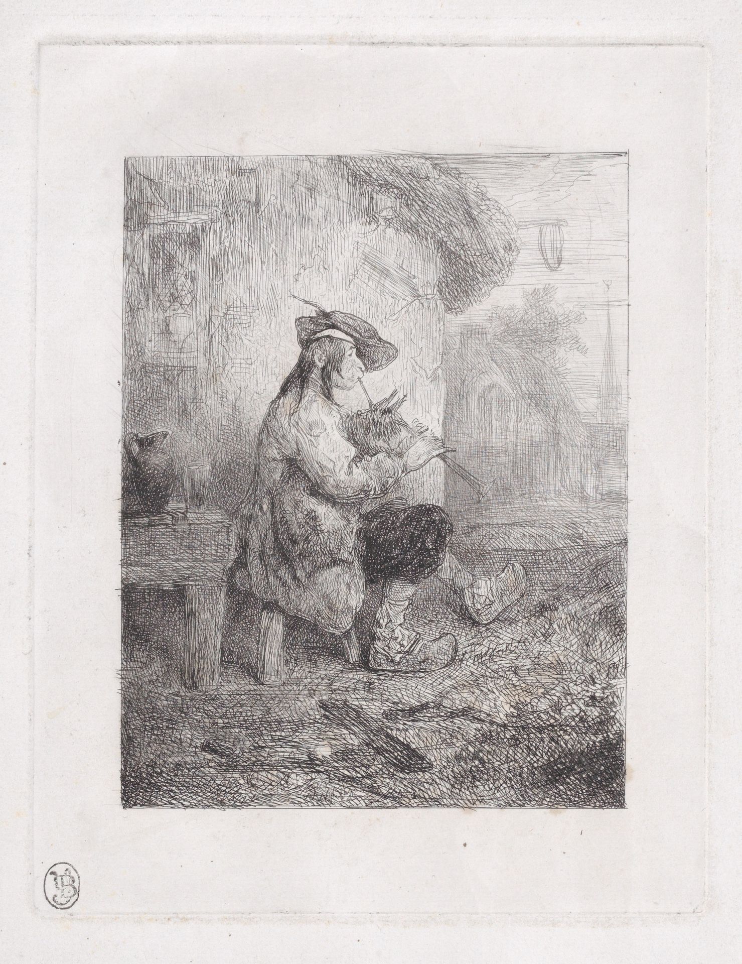 The Bagpiper by Alexandre-Gabriel Decamps
