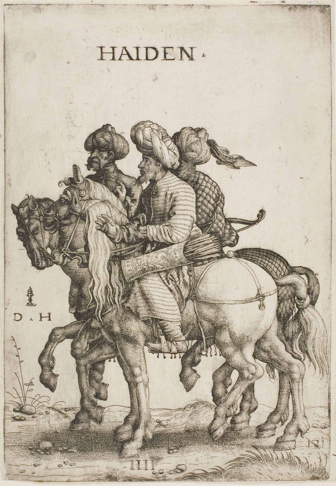 Three Turkish Soldiers (Cavalrymen) by Daniel Hopfer