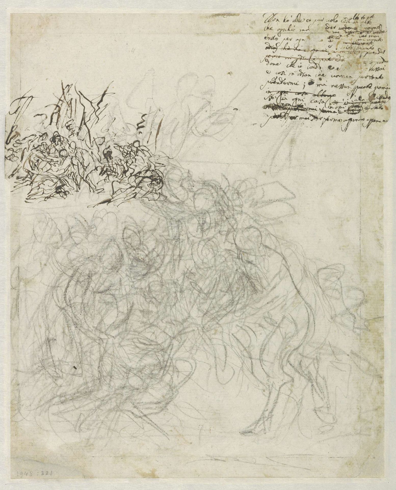 Twee schetsen van het vinden van Mozes by Francesco Fontebasso