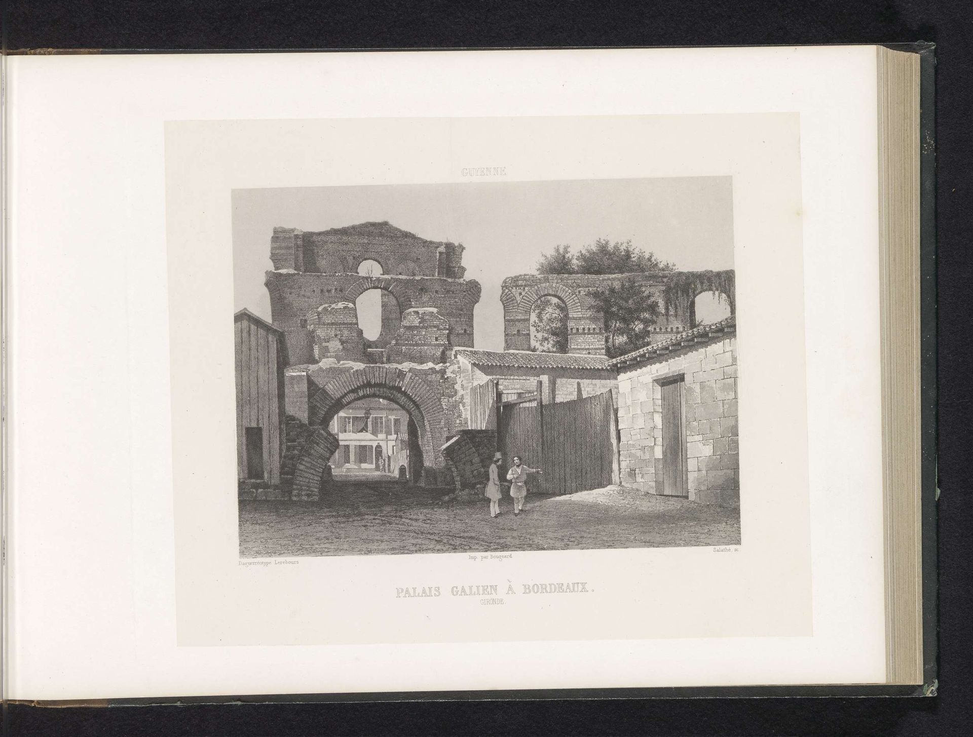 Ruïne van het Amfitheater van Bordeaux by Friedrich Salathé