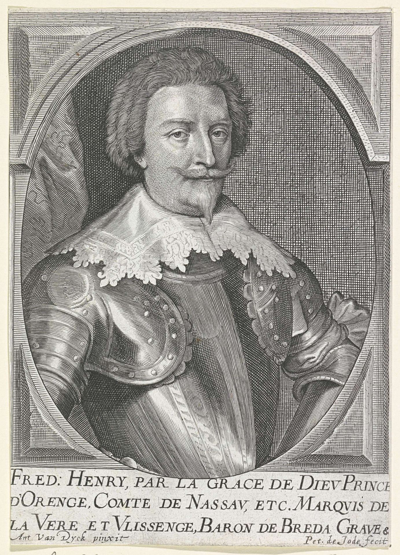 Portret van Frederik Hendrik, prins van Oranje by Pieter de (II) Jode