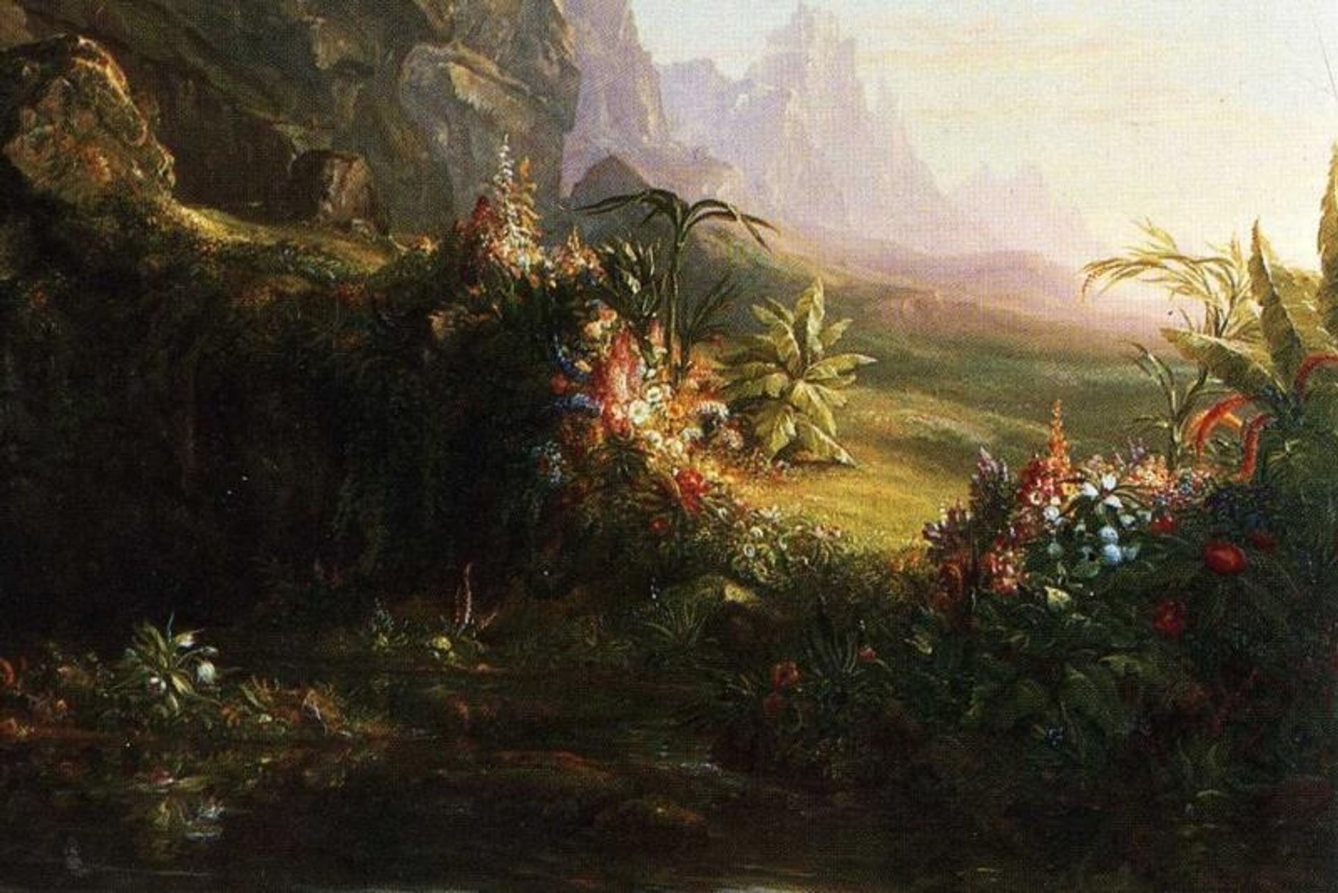 The Voyage of Life: Childhood (detail) by Thomas Cole