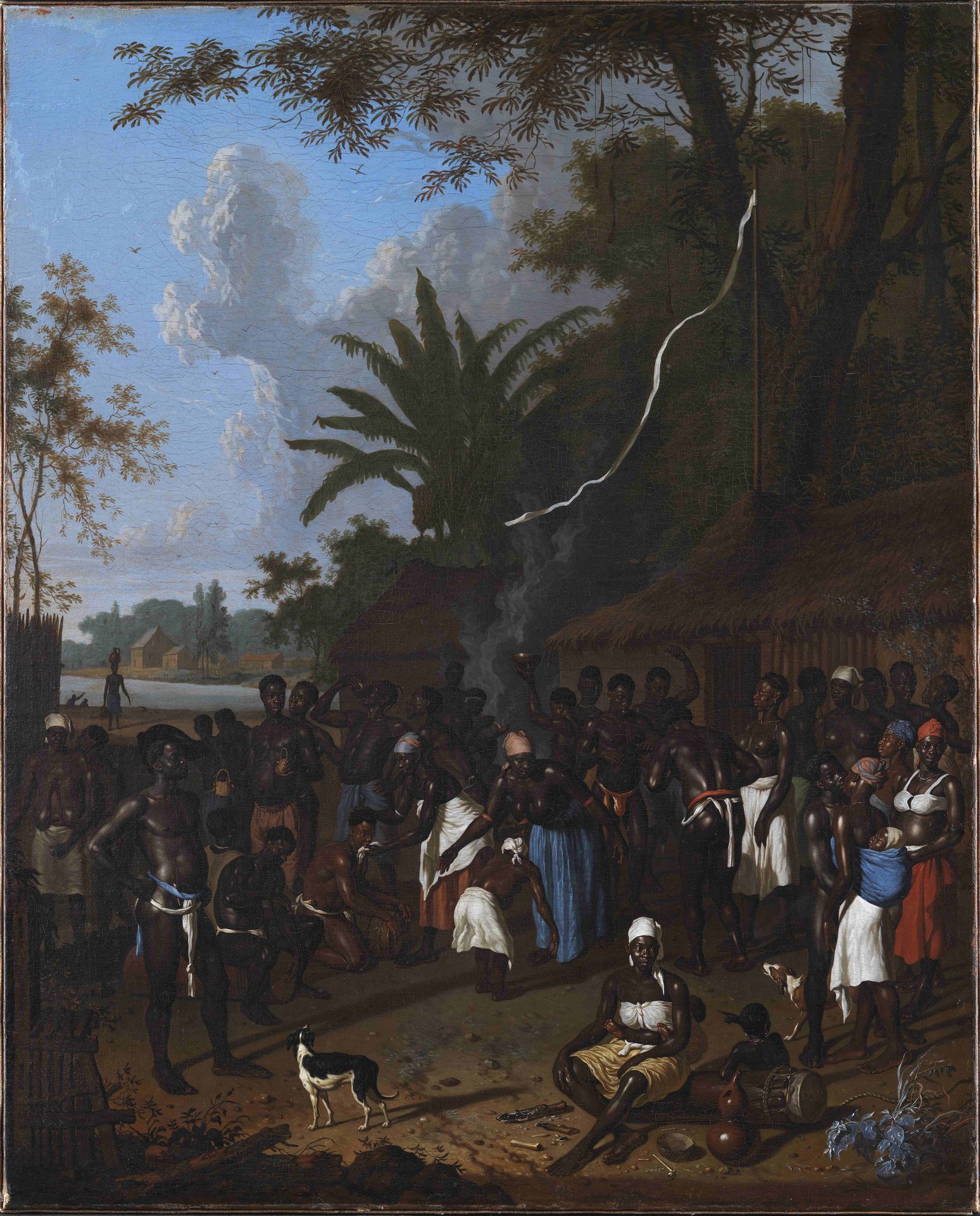 Ritual Slave Party on a Sugar Plantation in Surinam by Dirk Valkenburg