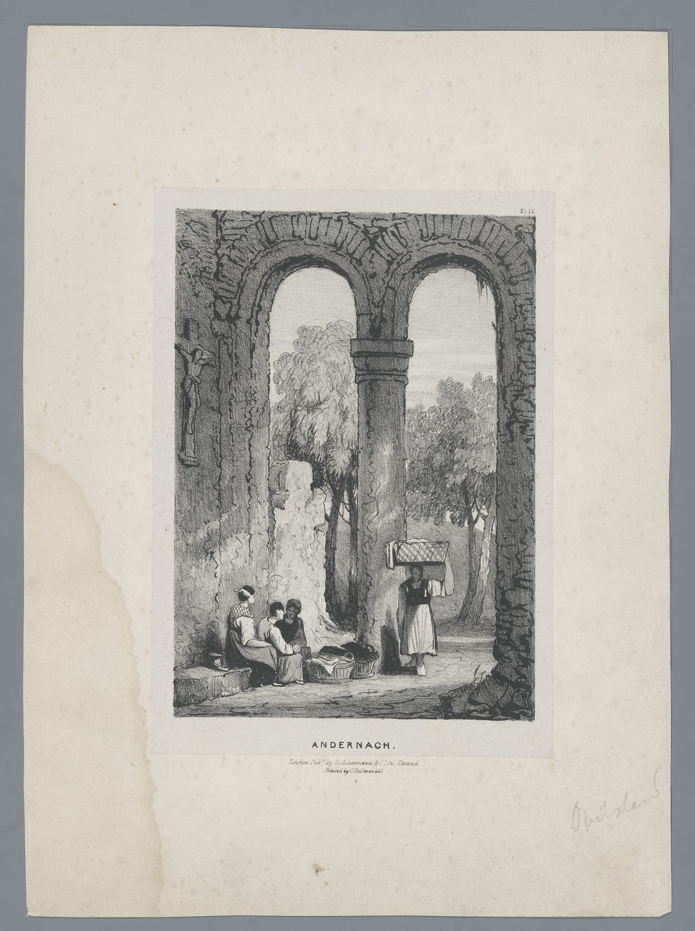 Wasvrouwen onder twee bogen in Andernach by Anonymous