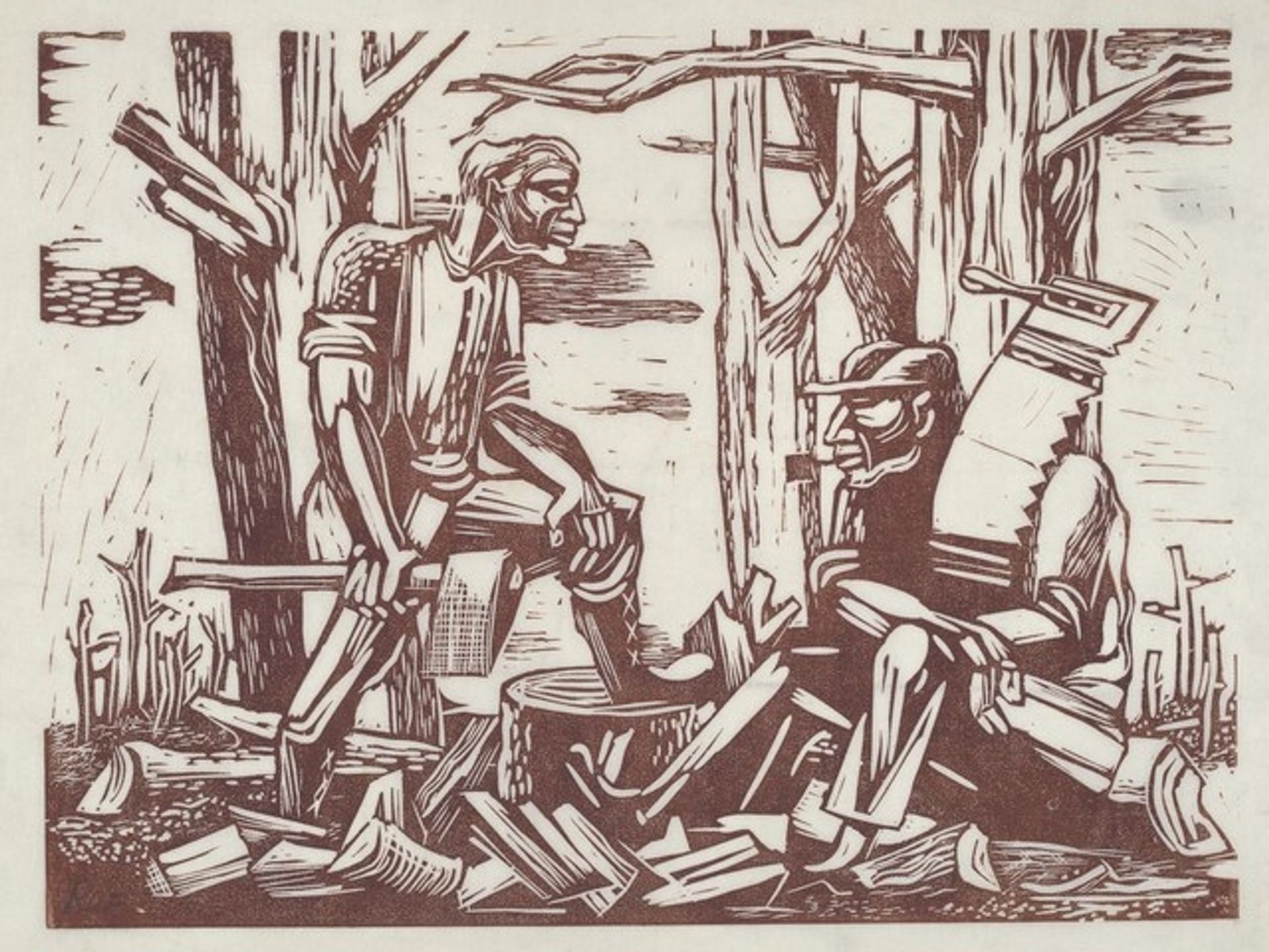 Lumberjacks by Anton Refregier