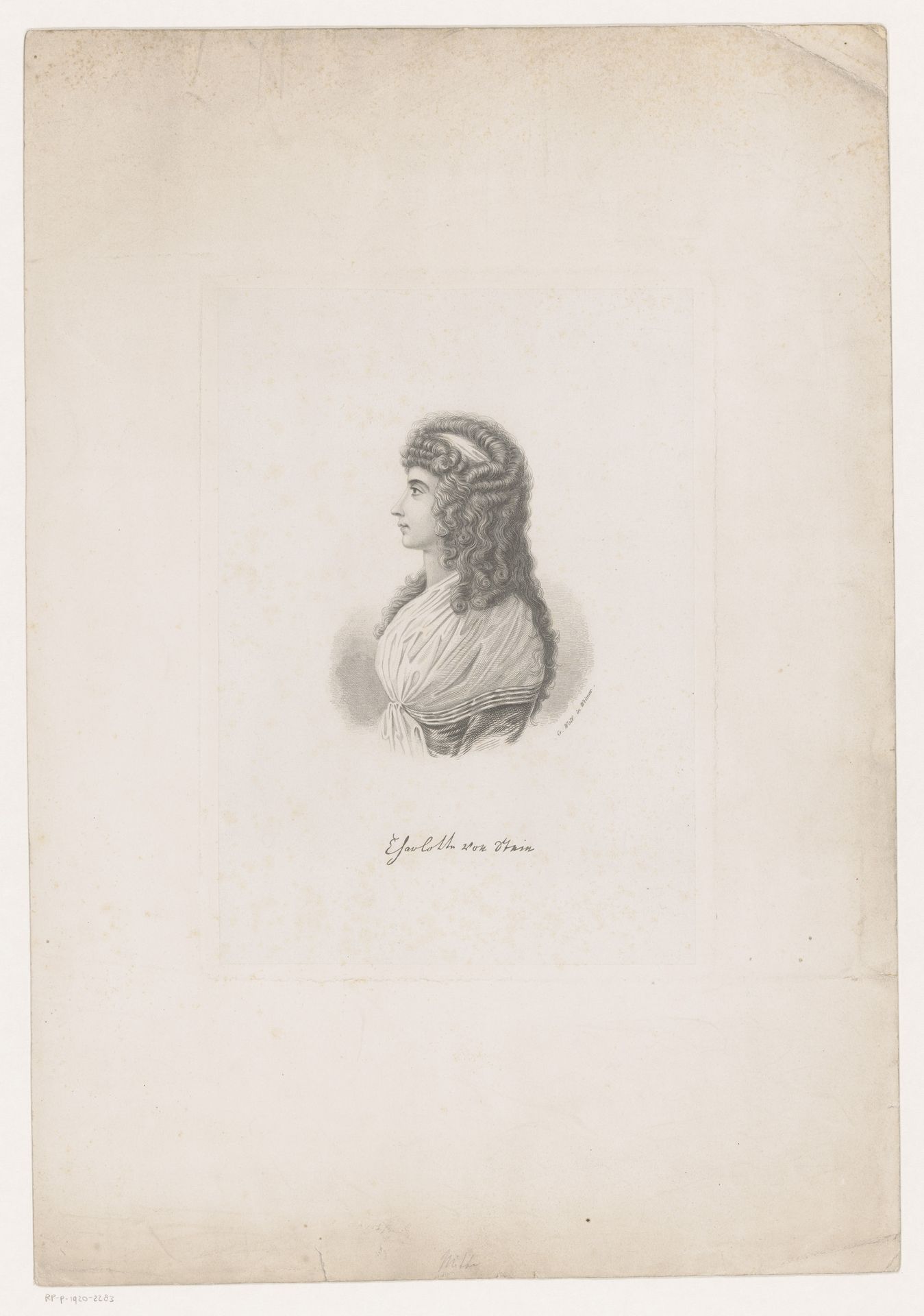 Portret van Charlotte von Stein by Georg Wolf