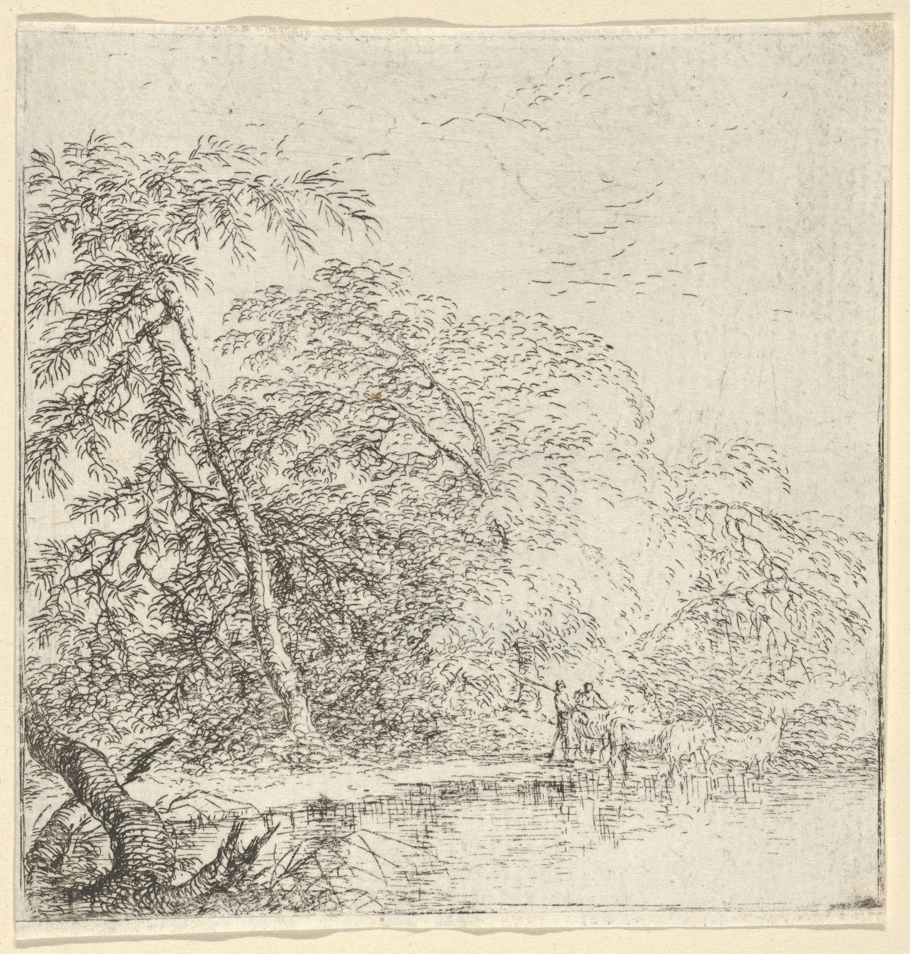 Landscape with a herdsmen by Salvator Rosa