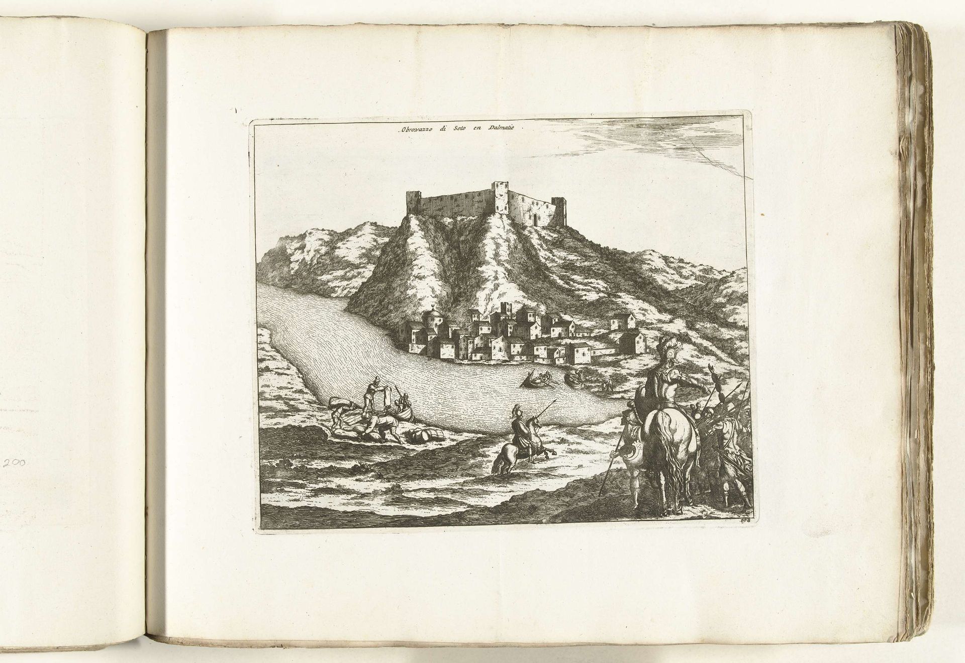 Gezicht op een fort in Dalmatië, ca. 1702 by Anonymous