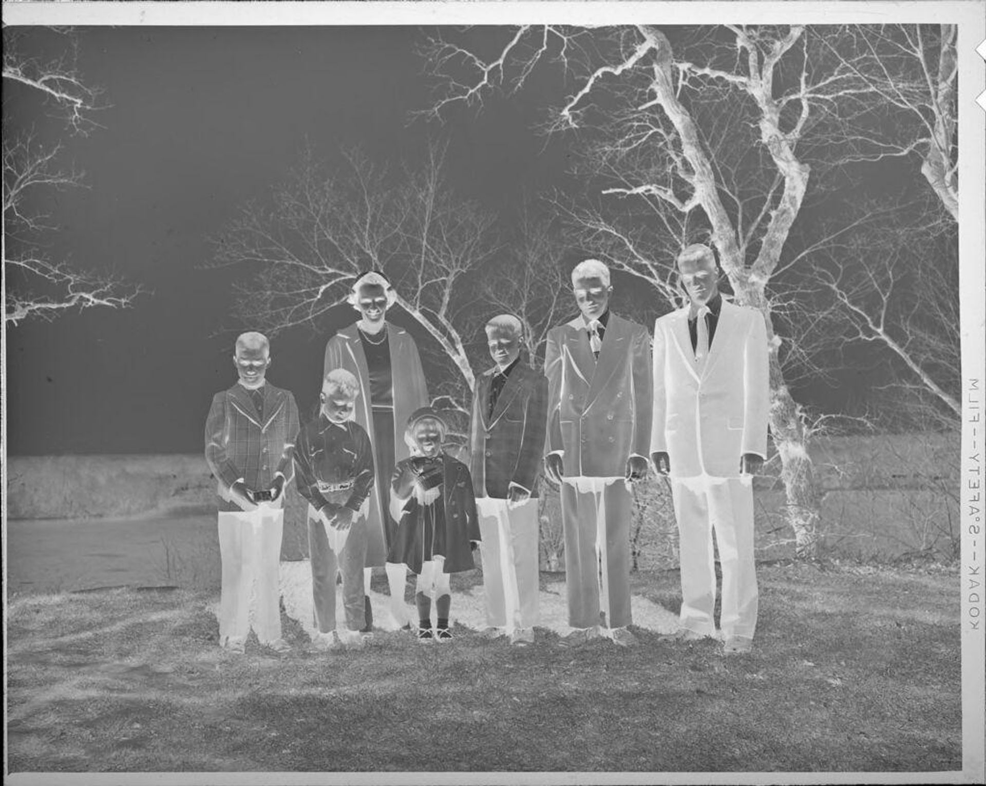 Untitled (portrait of Mary Brown with children, outside) by Lucian and Mary Brown