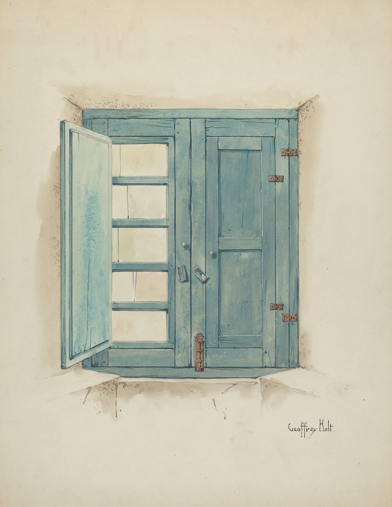 Grille and Mission-House Window (Interior) by Geoffrey Holt