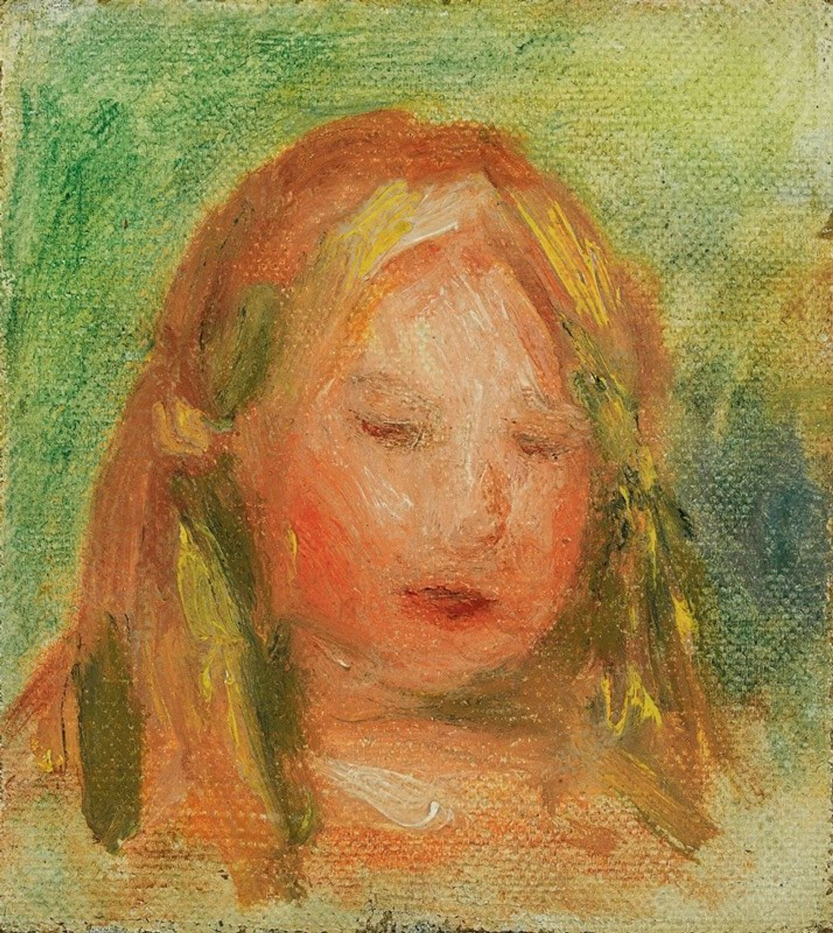 Étude; Tête D’enfant by Pierre-Auguste Renoir