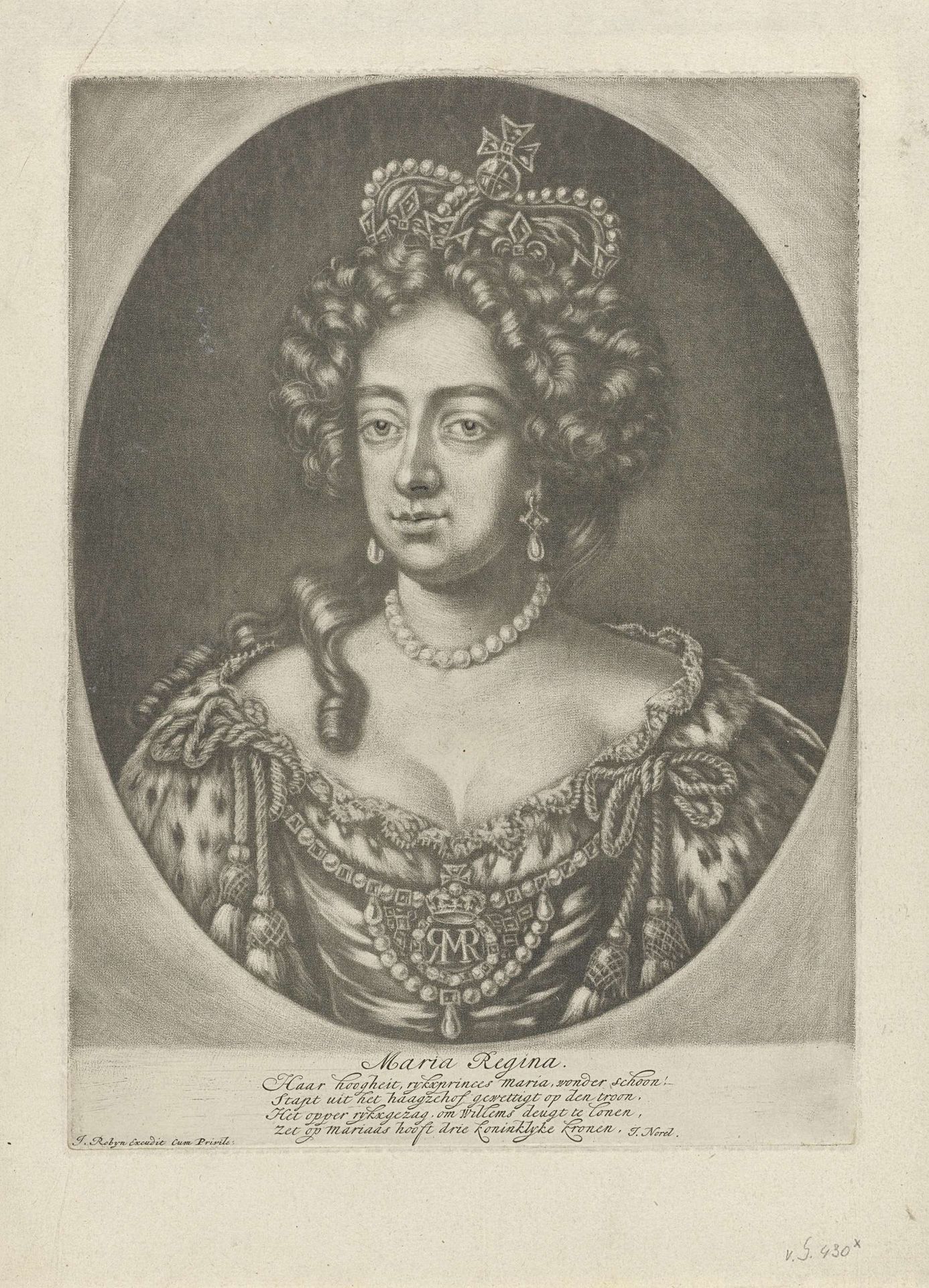 Portret van Maria II Stuart by Anonymous