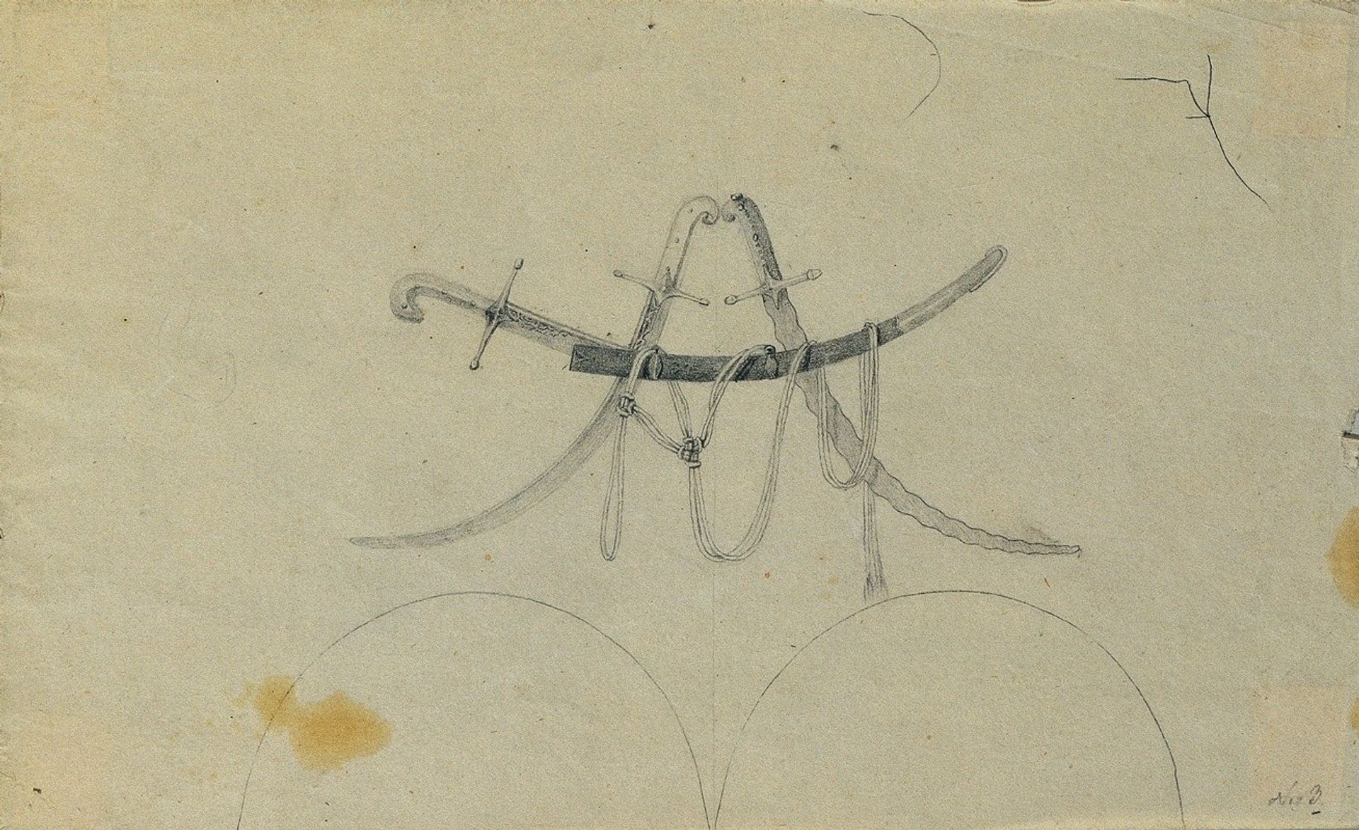 Studie mit Säbeln by Johann Peter Krafft