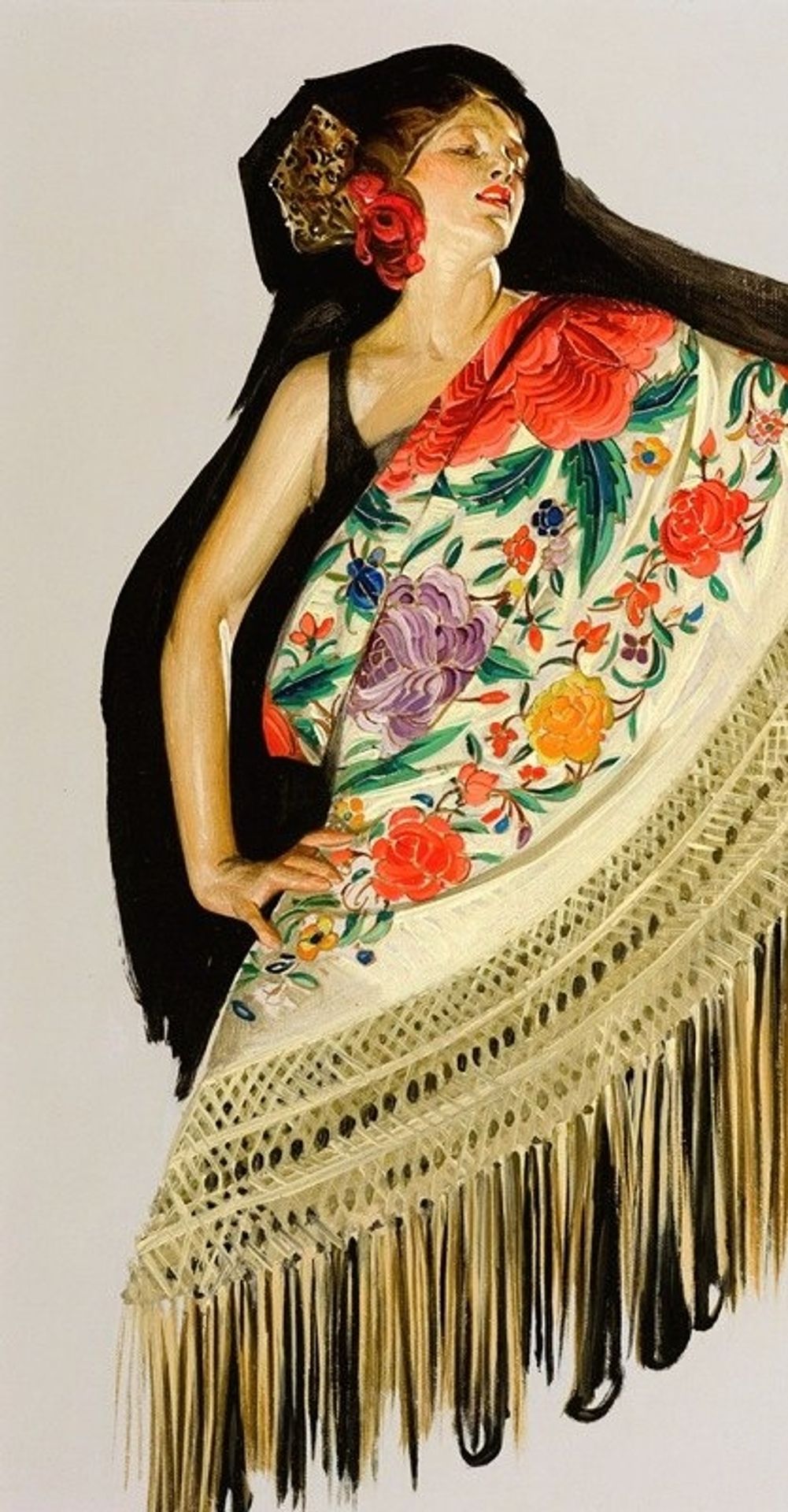 Spanish Shawl by J.C. Leyendecker