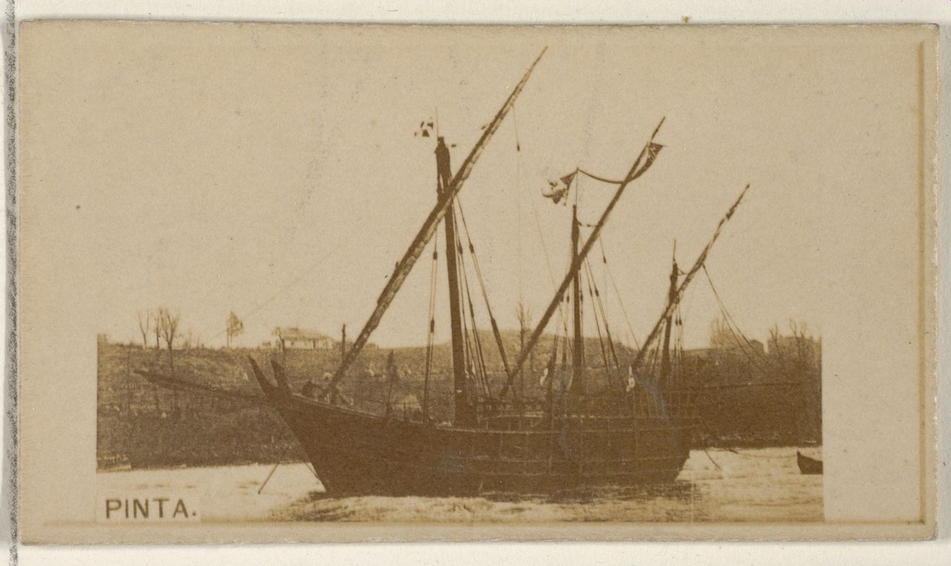 Pinta, from the Famous Ships series (N50) for Virginia Brights Cigarettes by Allen & Ginter