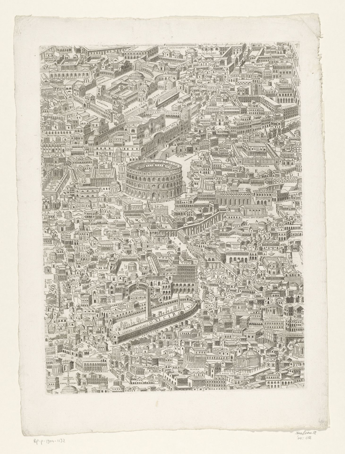 Plattegrond van Rome in de Romeinse tijd (zevende deel) by Anonymous