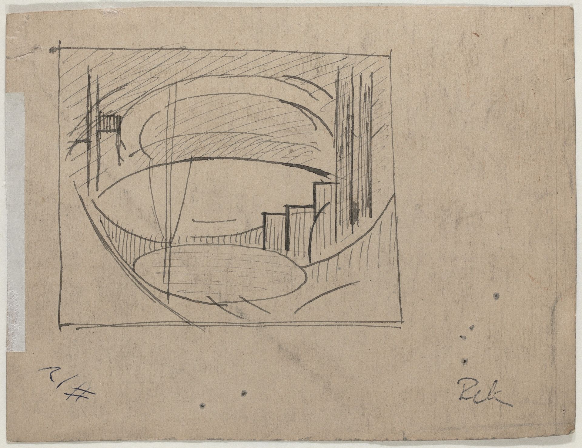 Study for "Soho" (verso) by Oscar F. Bluemner